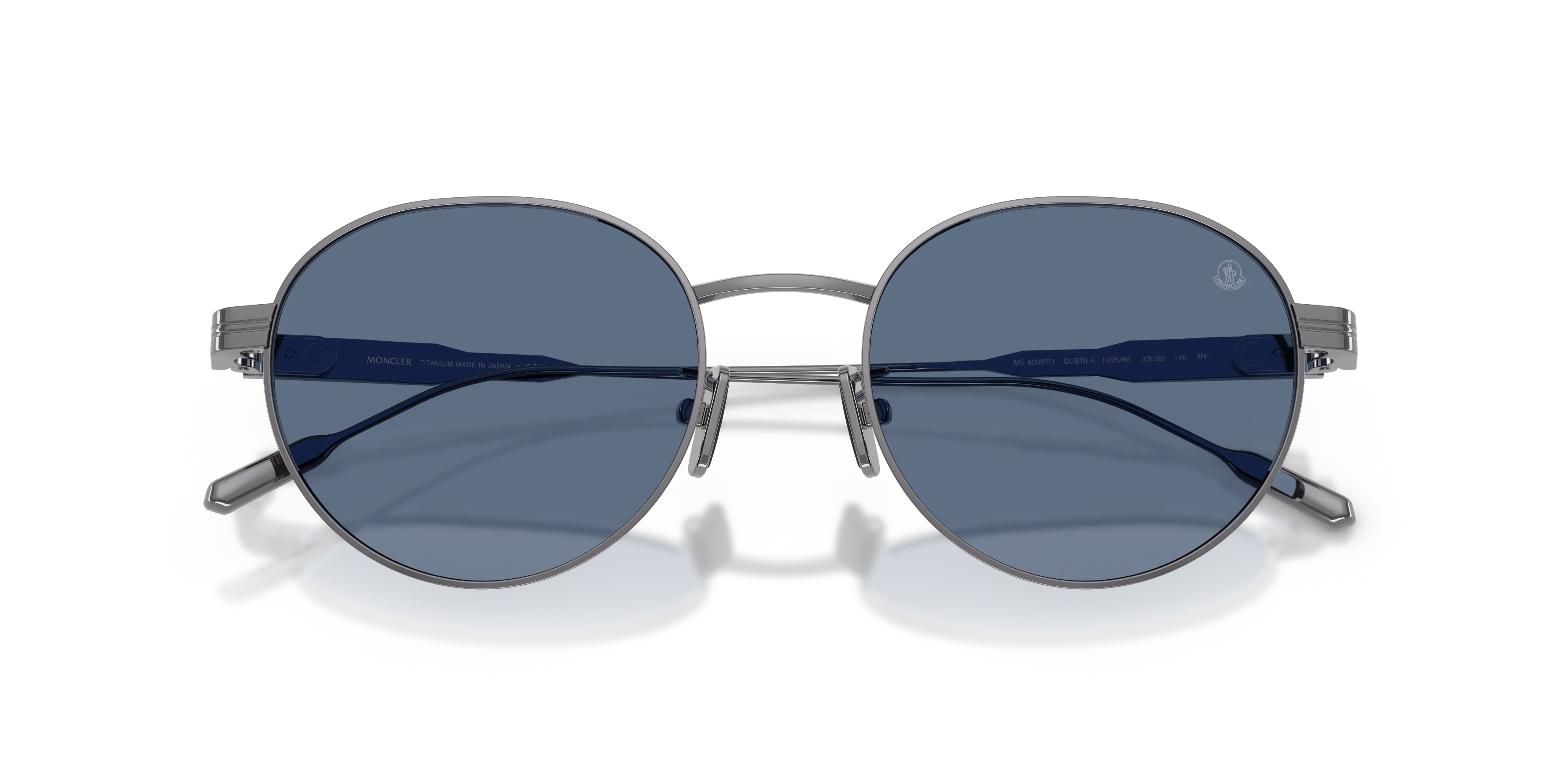 Moncler ME4006TD SUBTILA 100580 Occhiali da sole Titanio Grigio Blu Rotonda Normale - immagine 2