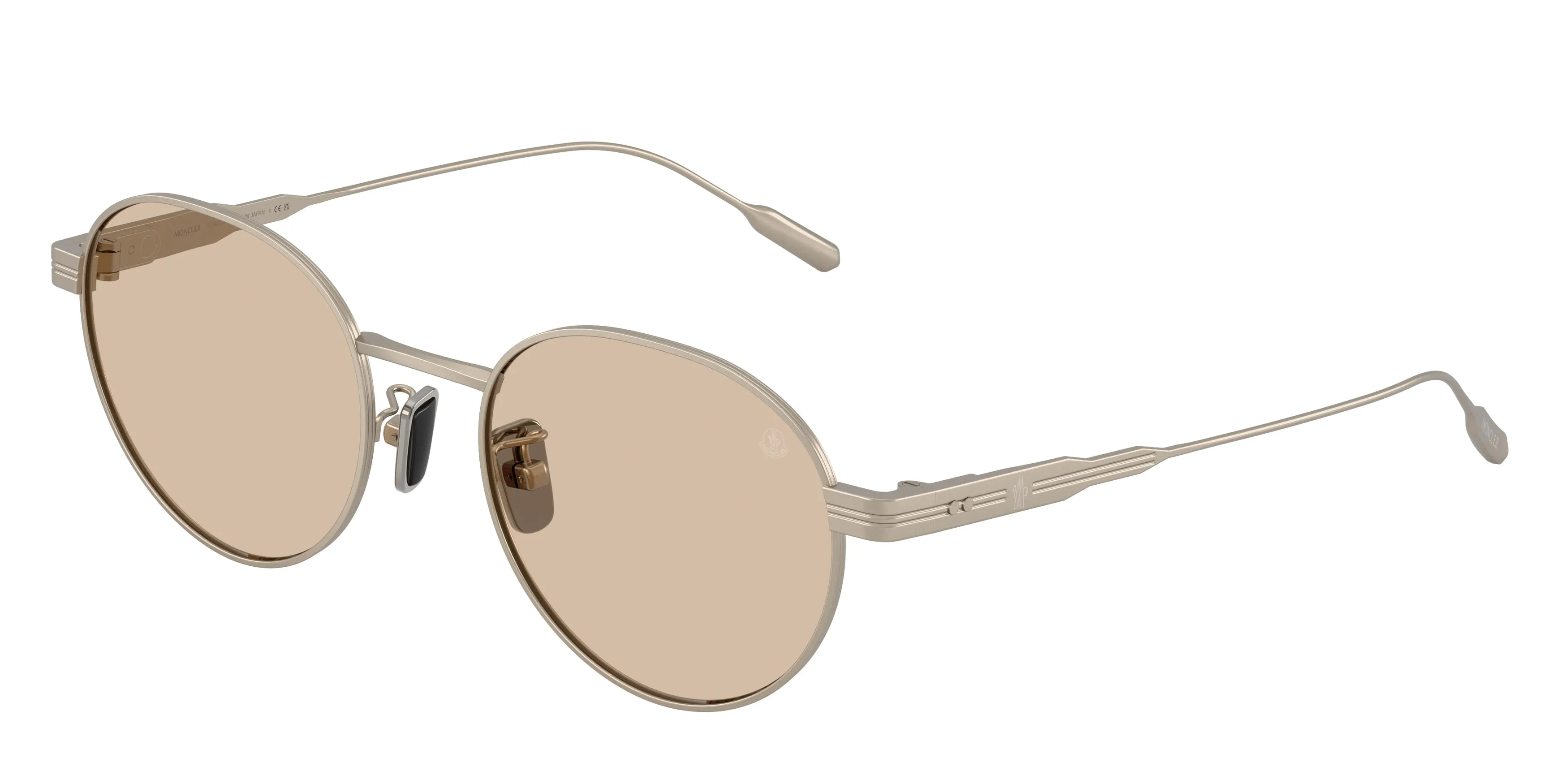 Moncler ME4006TD SUBTILA 100393 Occhiali da sole Titanio Bronzo Marrone Rotonda Normale - immagine 1