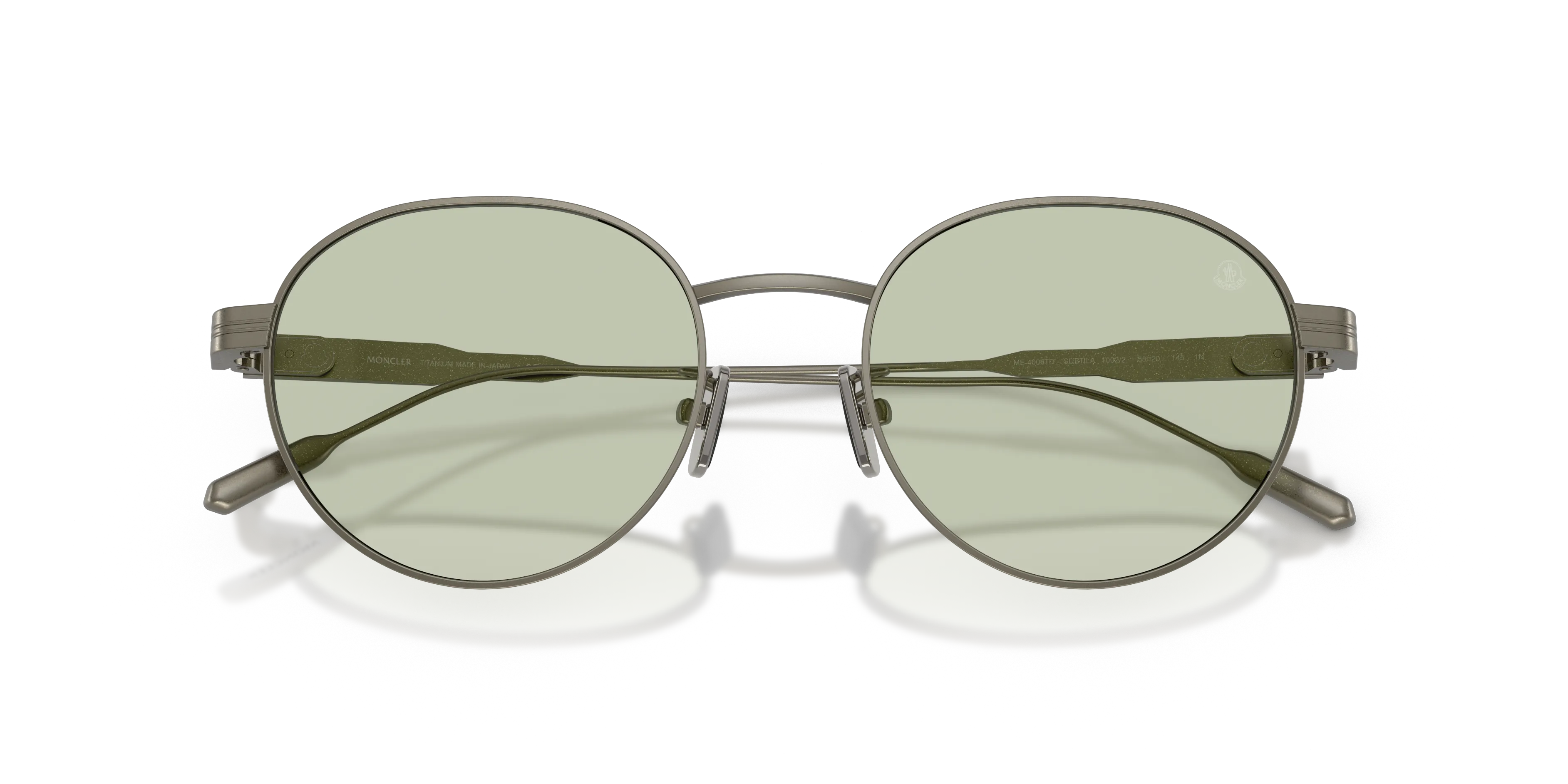 Moncler ME4006TD SUBTILA 1002/2 Occhiali da sole Titanio Grigio Verde Rotonda Normale - immagine 2