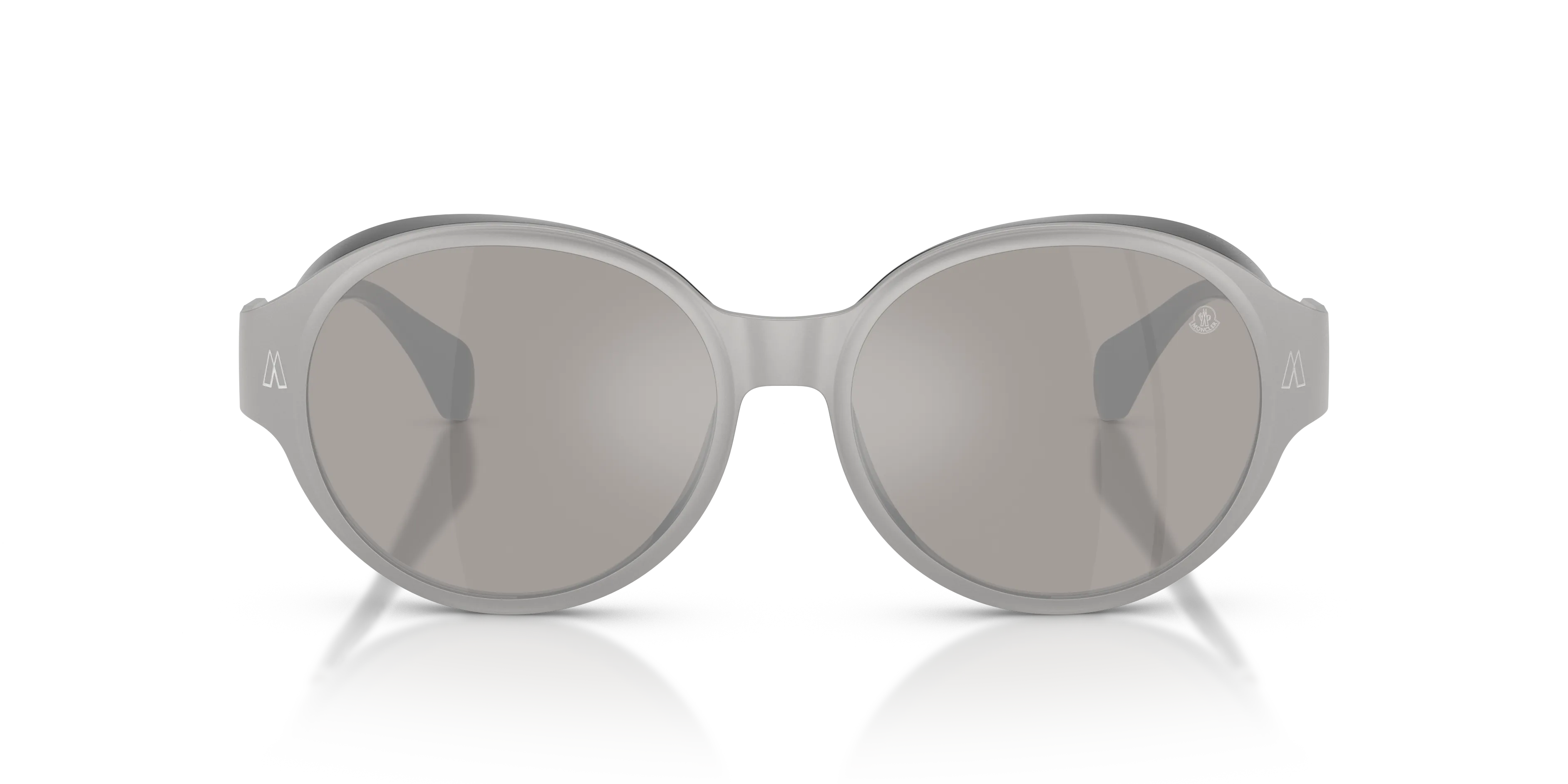Moncler ME4005T AUROS 10046G Occhiali da sole Titanio Argento Argento Rotonda Normale - immagine 3