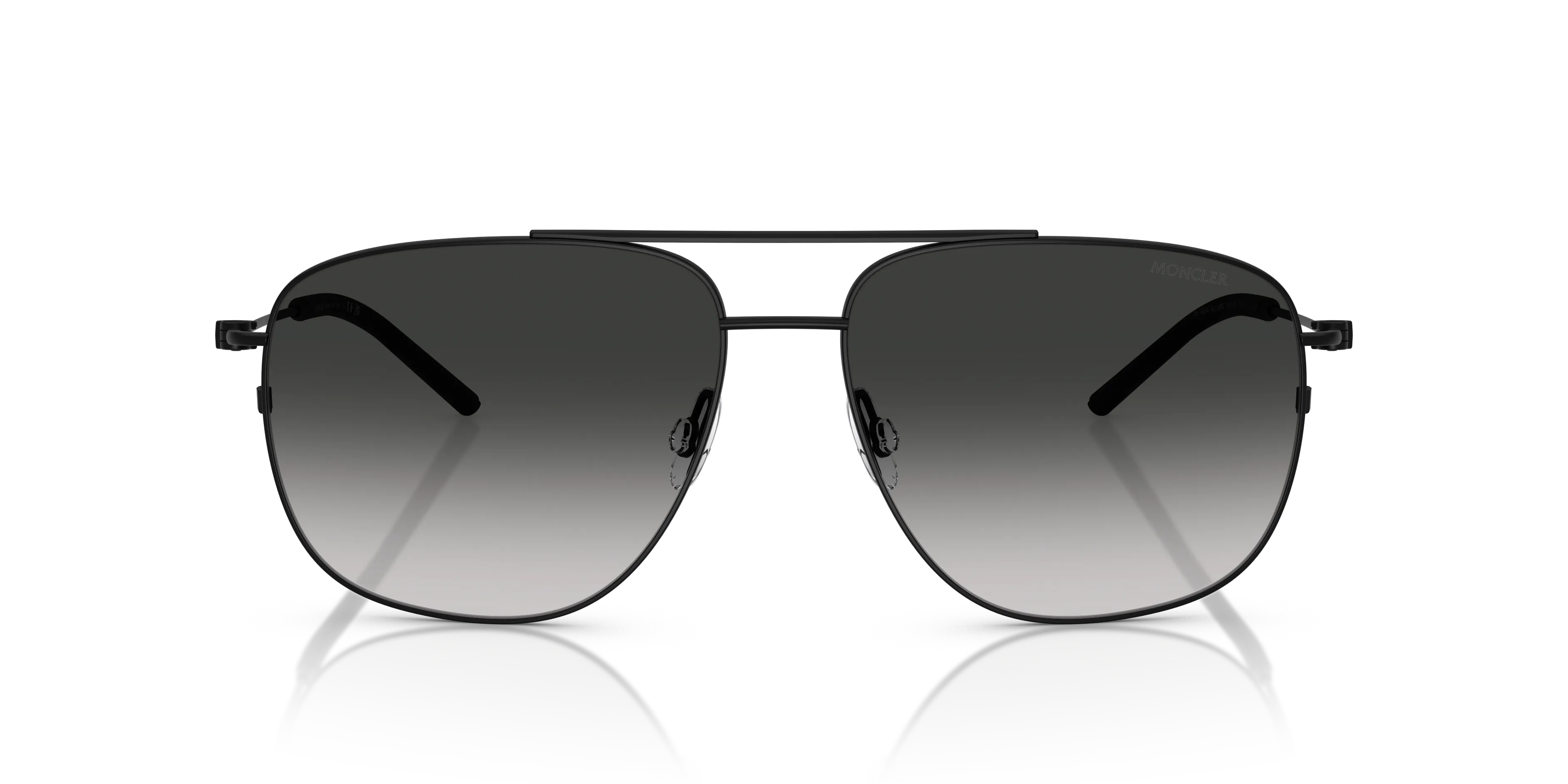 Moncler ME4004 ALUMNI 10013C Occhiali da sole Acciaio Nero Grigio Pilot Normale Sfumato - immagine 3