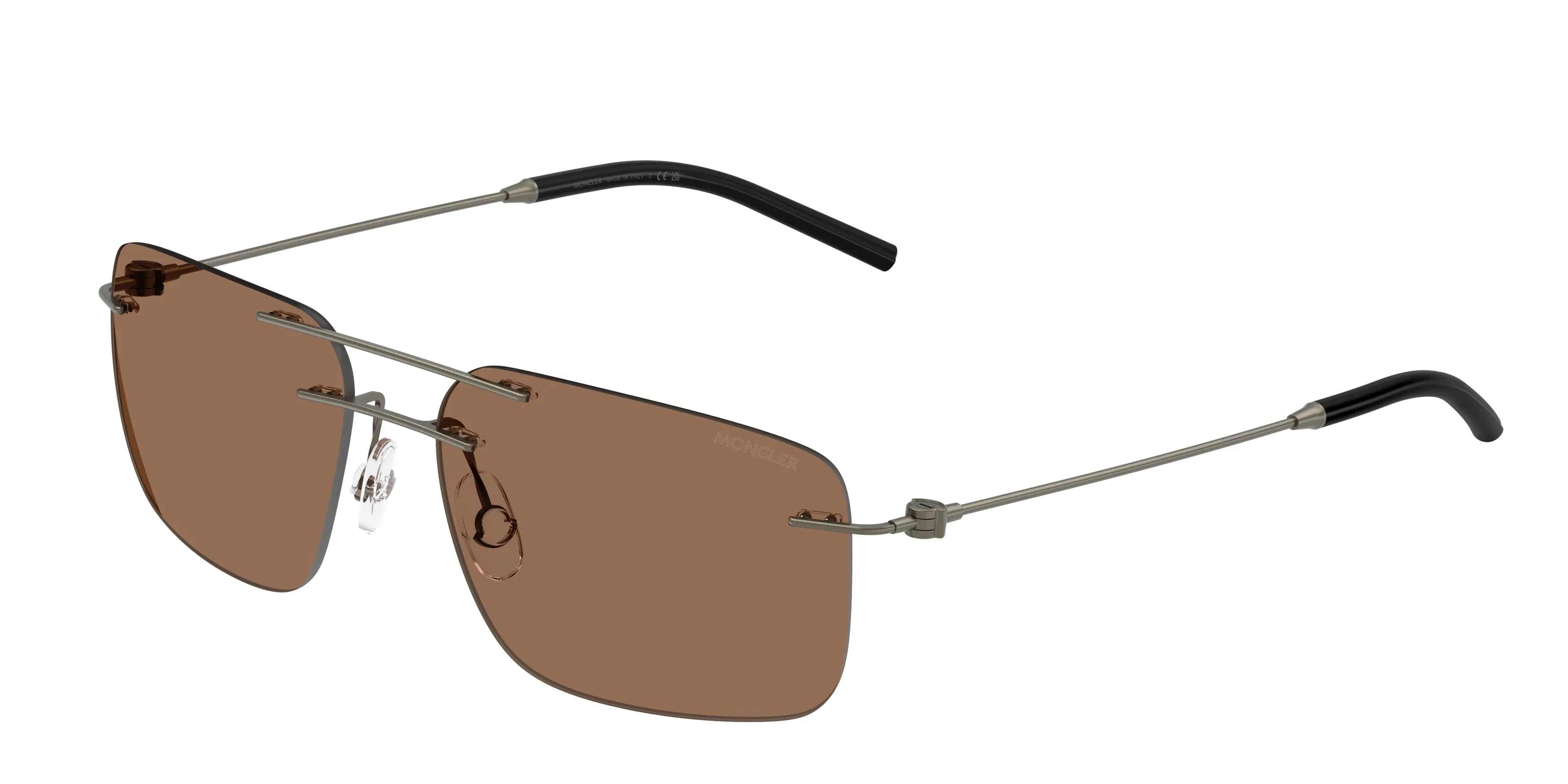 Moncler ME4003 DOPPLER 100273 Occhiali da sole Acciaio Grigio Marrone Squadrata Normale - immagine 1