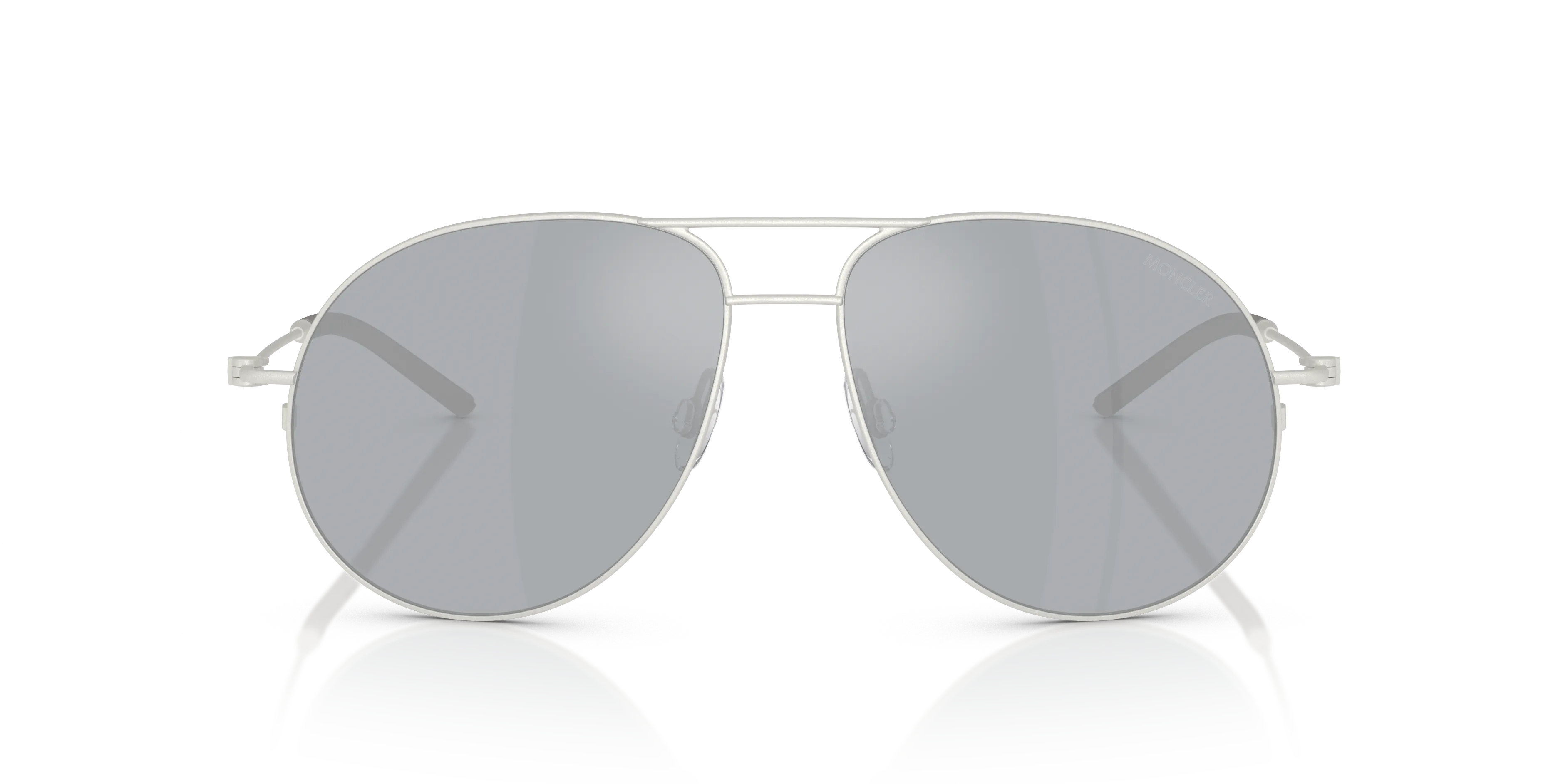 Moncler ME4002 FLYZE 10041U Occhiali da sole Acciaio Argento Blu Pilot Specchiate - immagine 3