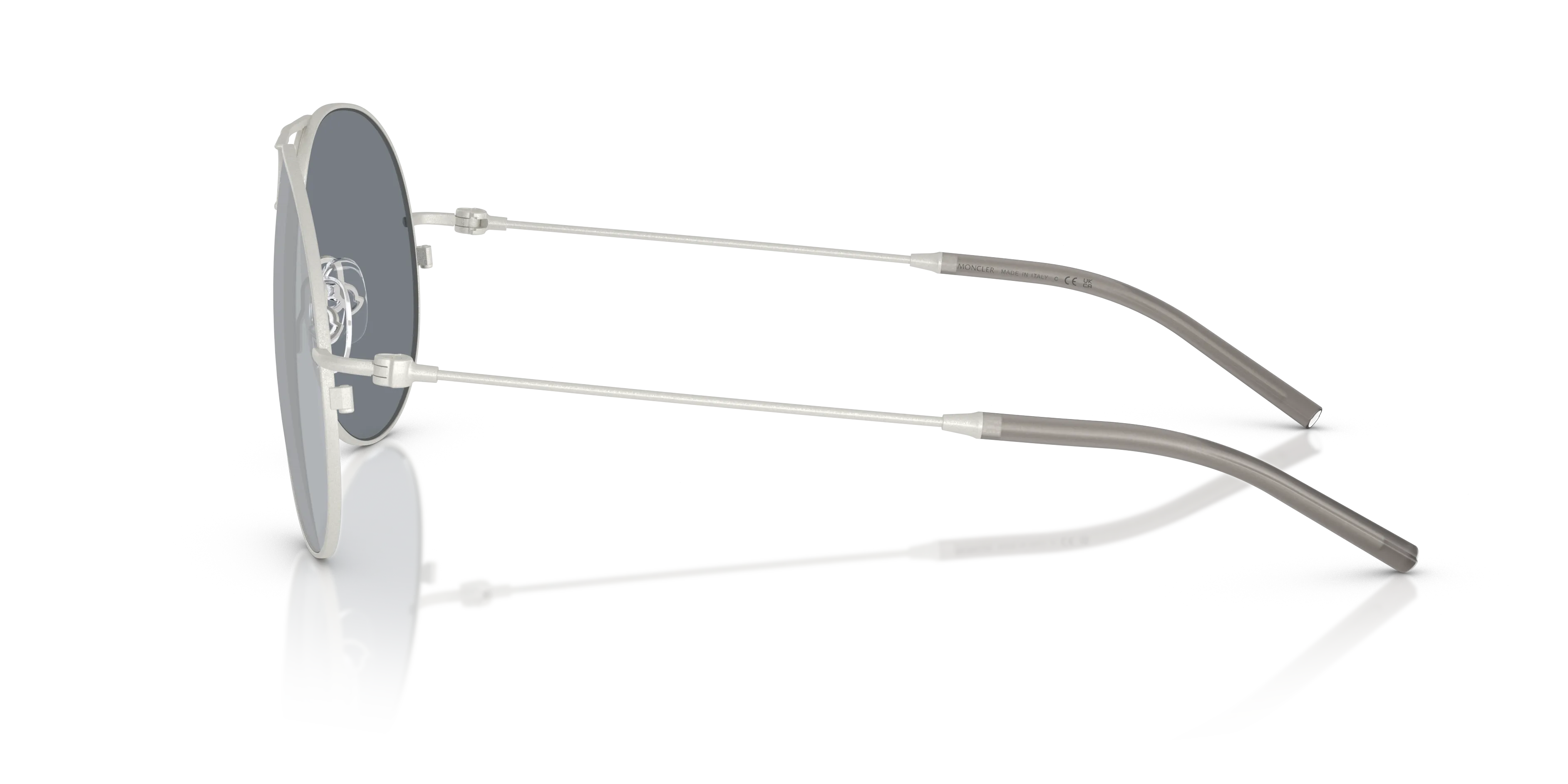 Moncler ME4002 FLYZE 10041U Occhiali da sole Acciaio Argento Blu Pilot Specchiate - immagine 4
