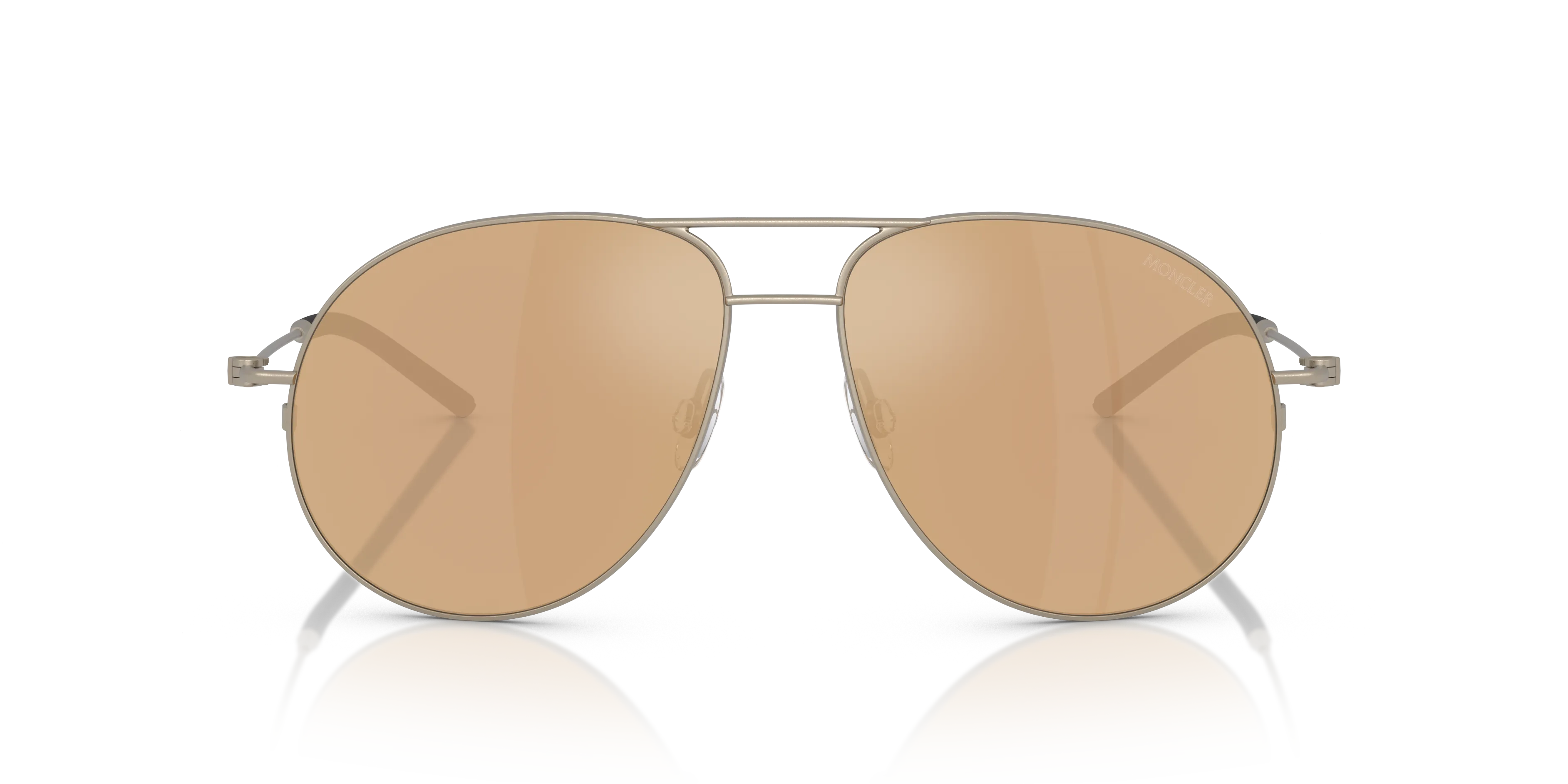 Moncler ME4002 FLYZE 10037J Occhiali da sole Acciaio Bronzo Marrone Pilot Specchiate - immagine 3