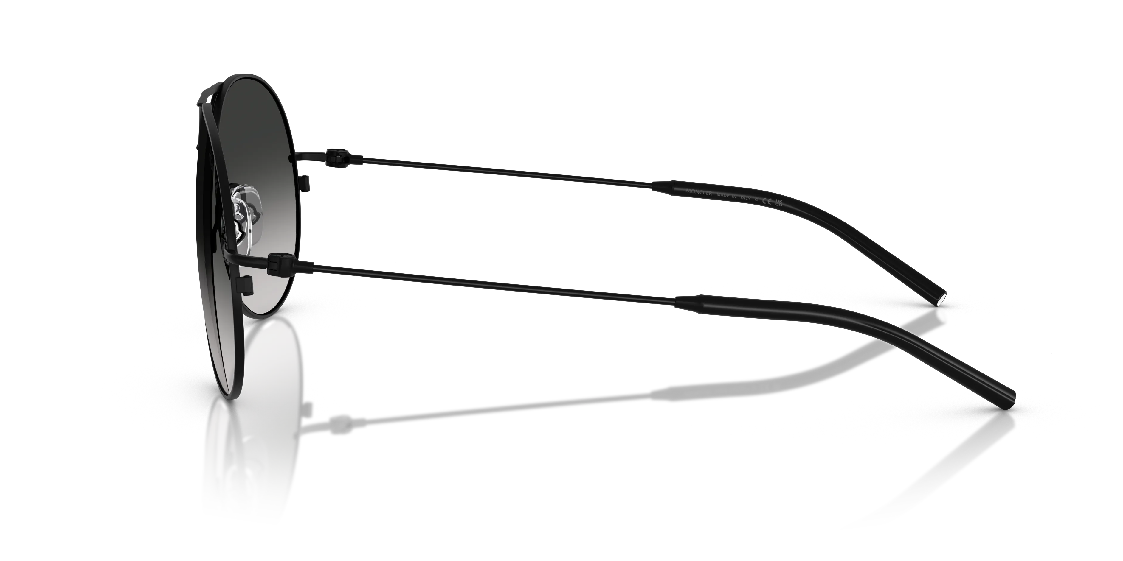 Moncler ME4002 FLYZE 10013C Occhiali da sole Acciaio Nero Grigio Pilot Normale Sfumato - immagine 4