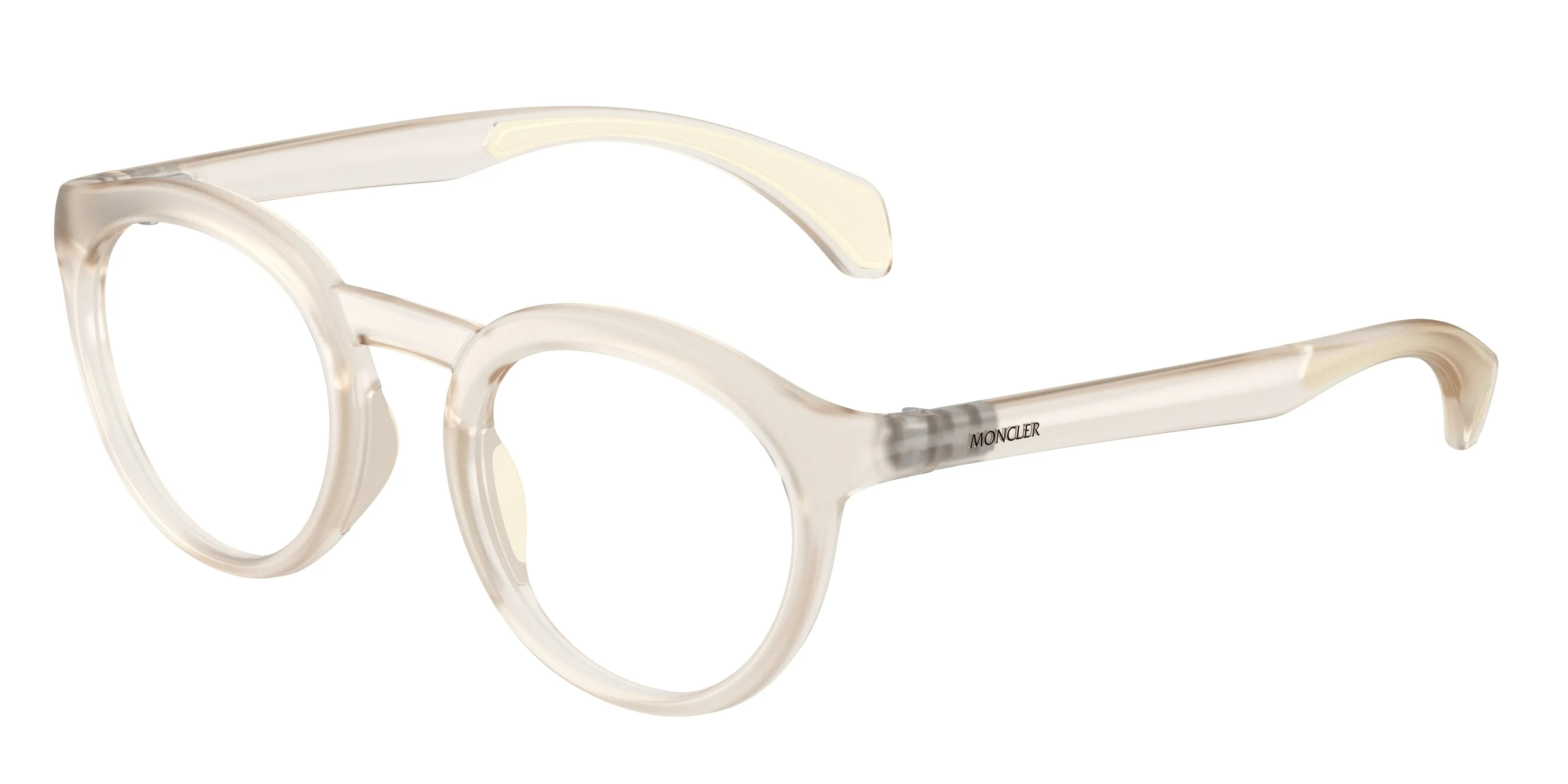 Moncler ME3006U 5042 Montature da vista Iniettato Bianco Trasparente Rotonda Normale - immagine 1