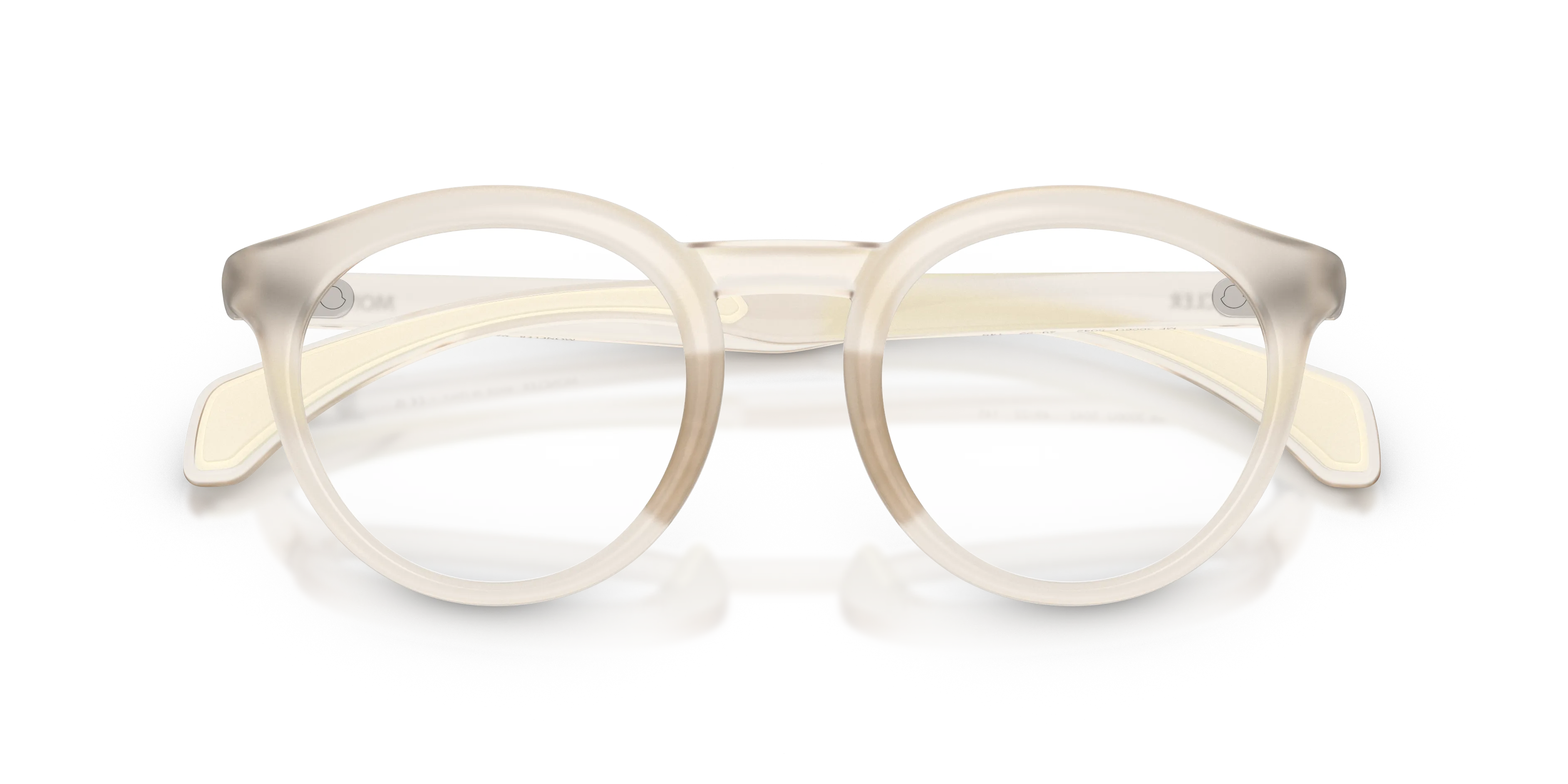 Moncler ME3006U 5042 Montature da vista Iniettato Bianco Trasparente Rotonda Normale - immagine 2