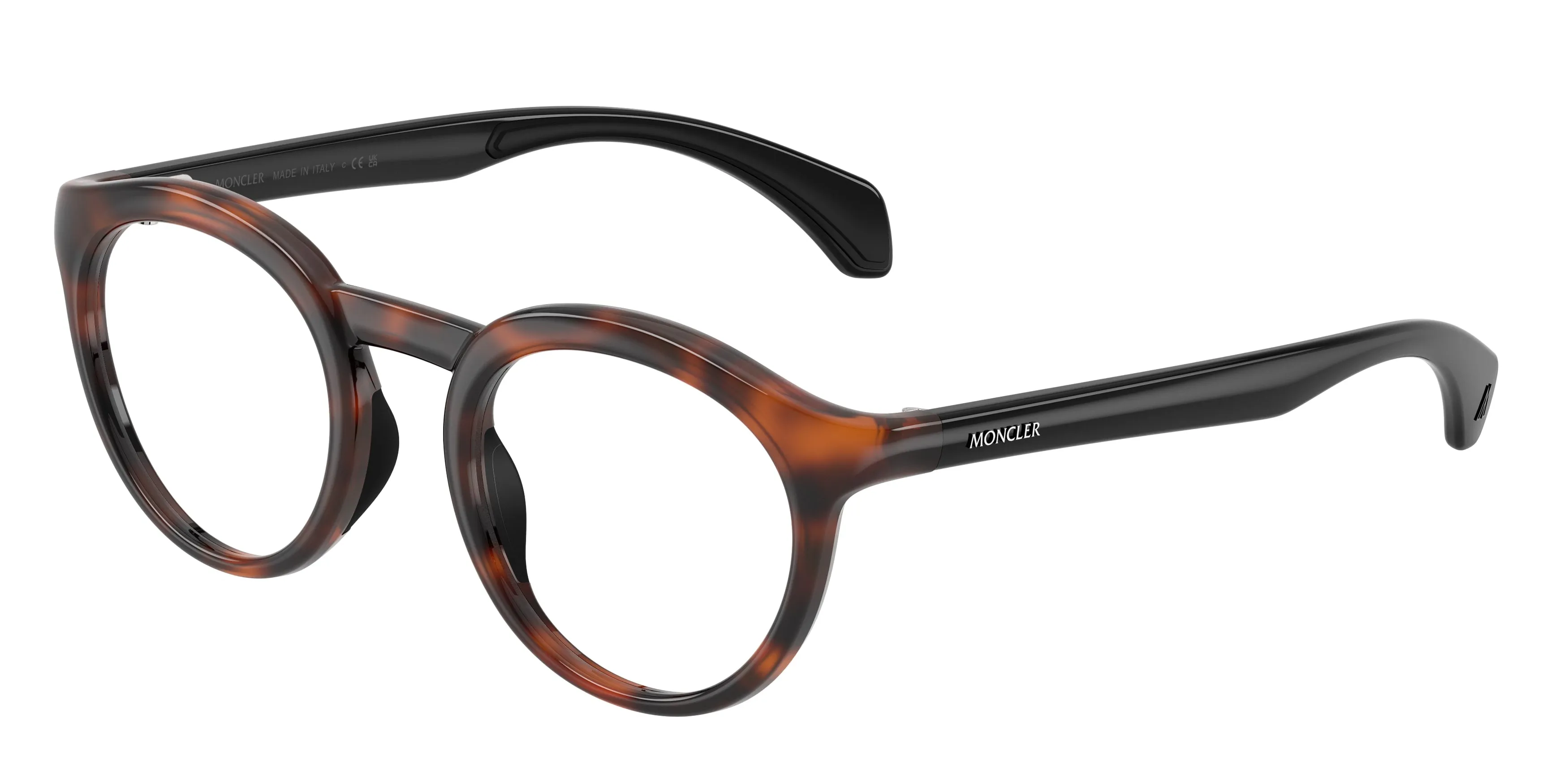 Moncler ME3006U 5039 Montature da vista Iniettato Tartaruga Trasparente Rotonda Normale - immagine 1