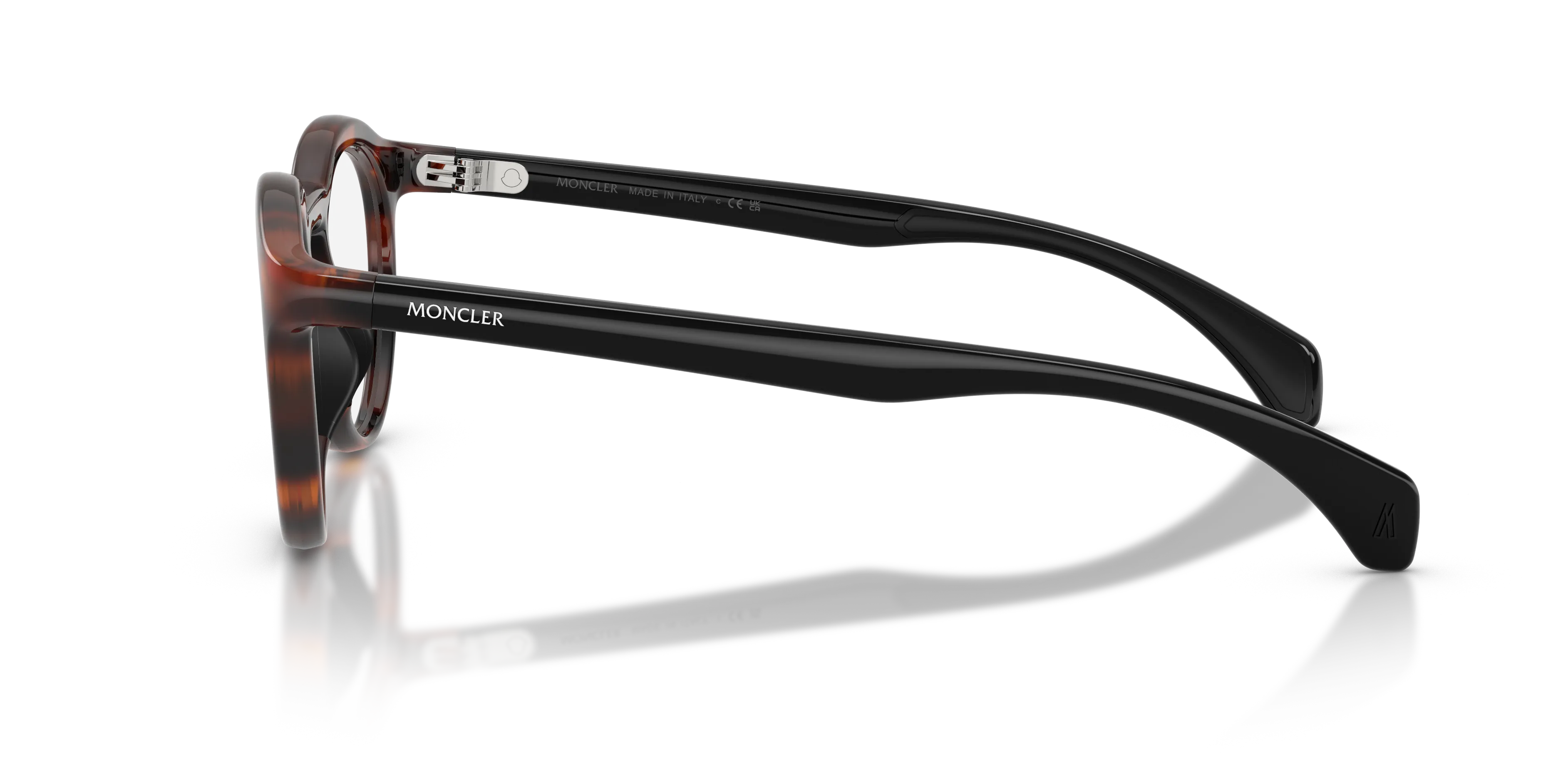Moncler ME3006U 5039 Montature da vista Iniettato Tartaruga Trasparente Rotonda Normale - immagine 4