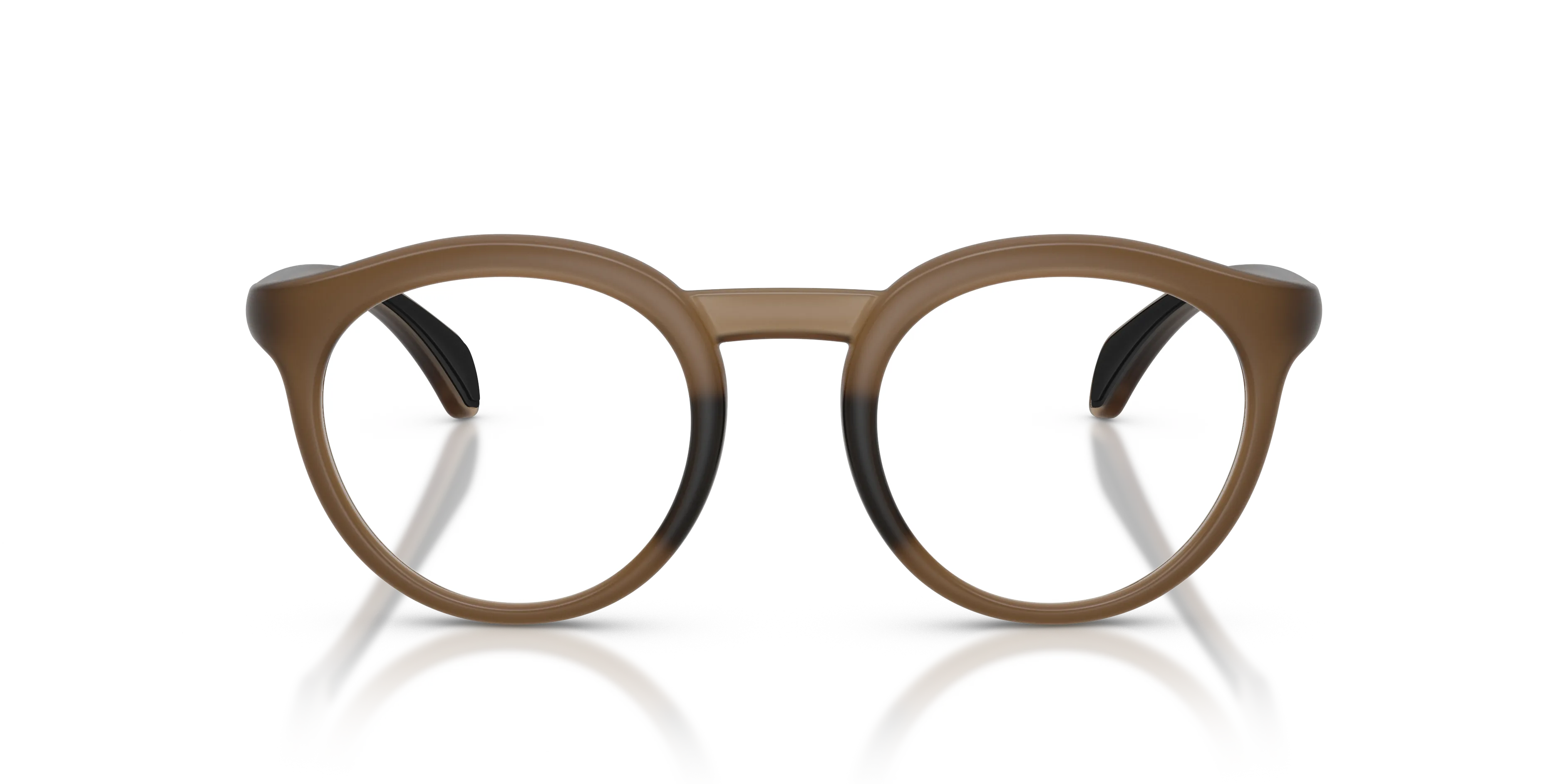 Moncler ME3006U 5012 Montature da vista Iniettato Marrone Trasparente Rotonda Normale - immagine 3