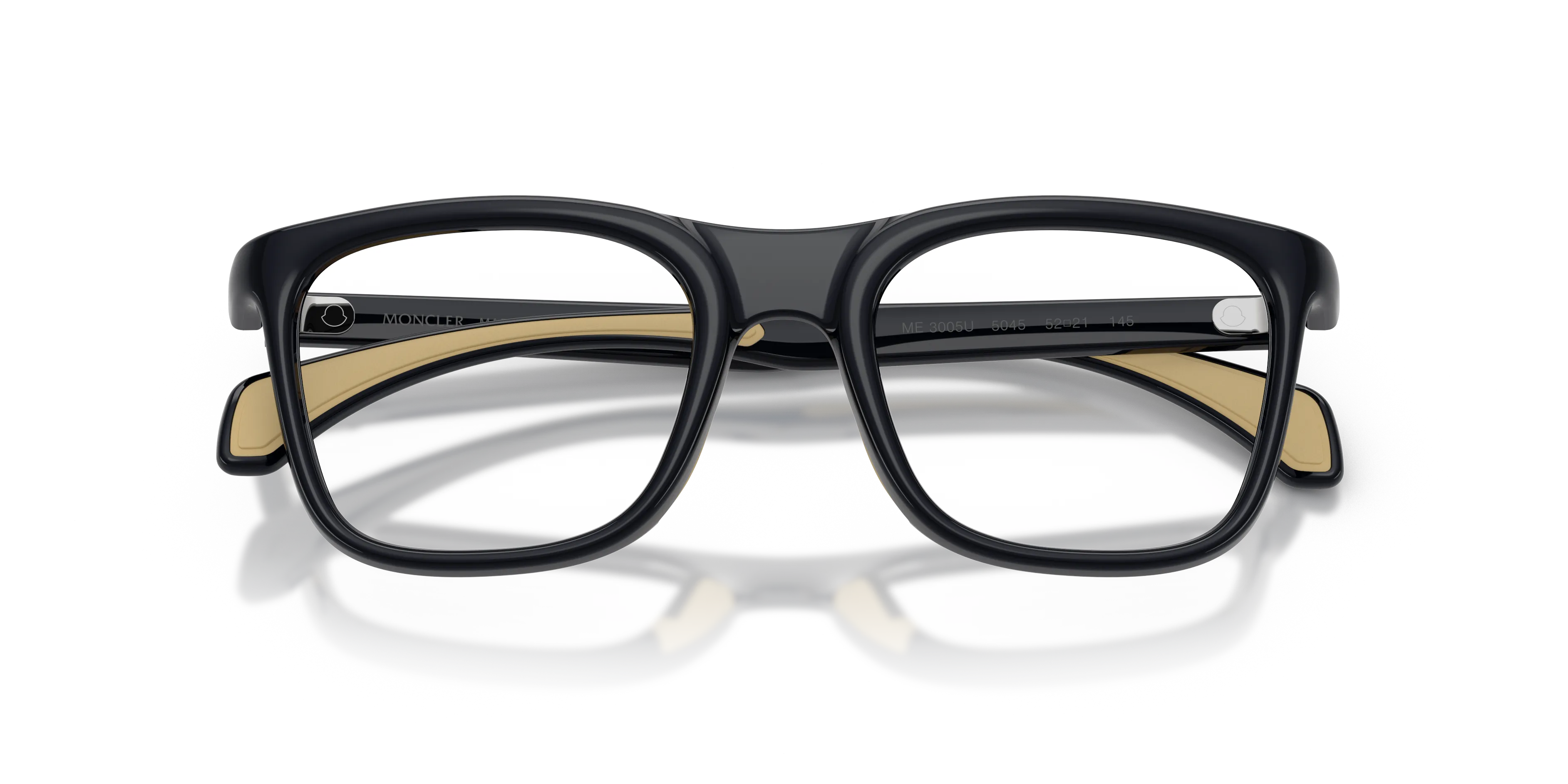 Moncler ME3005U 5045 Montature da vista Iniettato Blu Trasparente Squadrata Normale - immagine 2