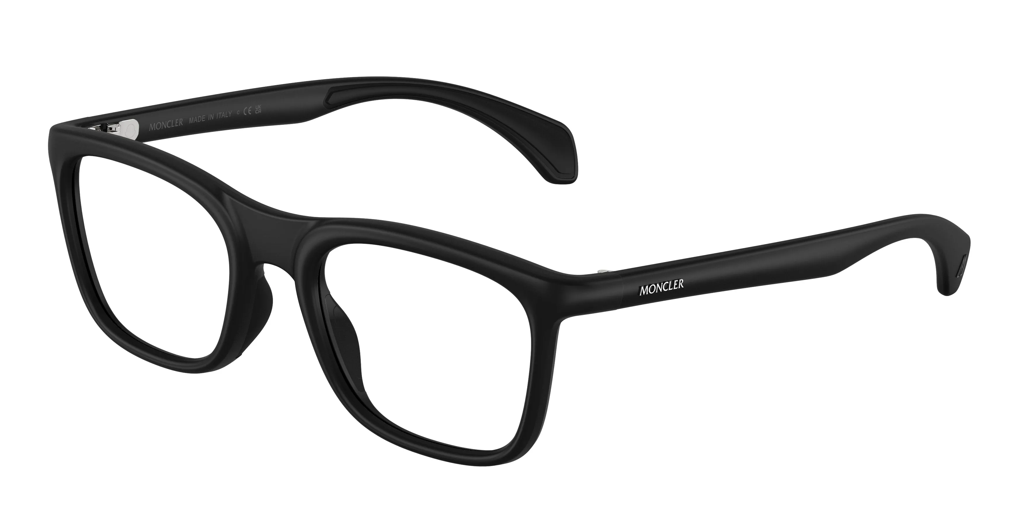 Moncler ME3005U 5006 Montature da vista Iniettato Nero Trasparente Squadrata Normale - immagine 1