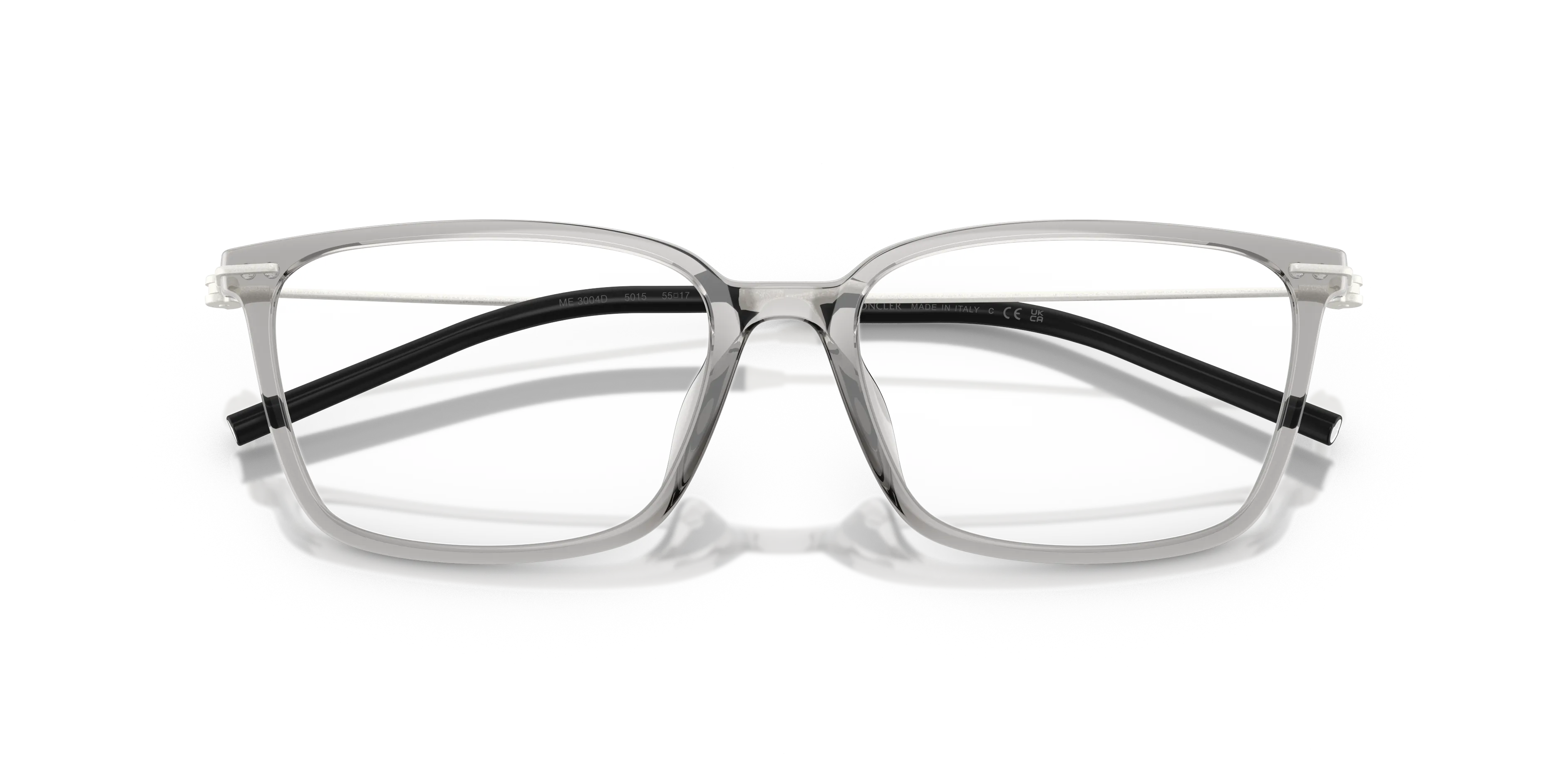 Moncler ME3004D 5015 Montature da vista Iniettato Grigio Trasparente Squadrata Normale - immagine 2
