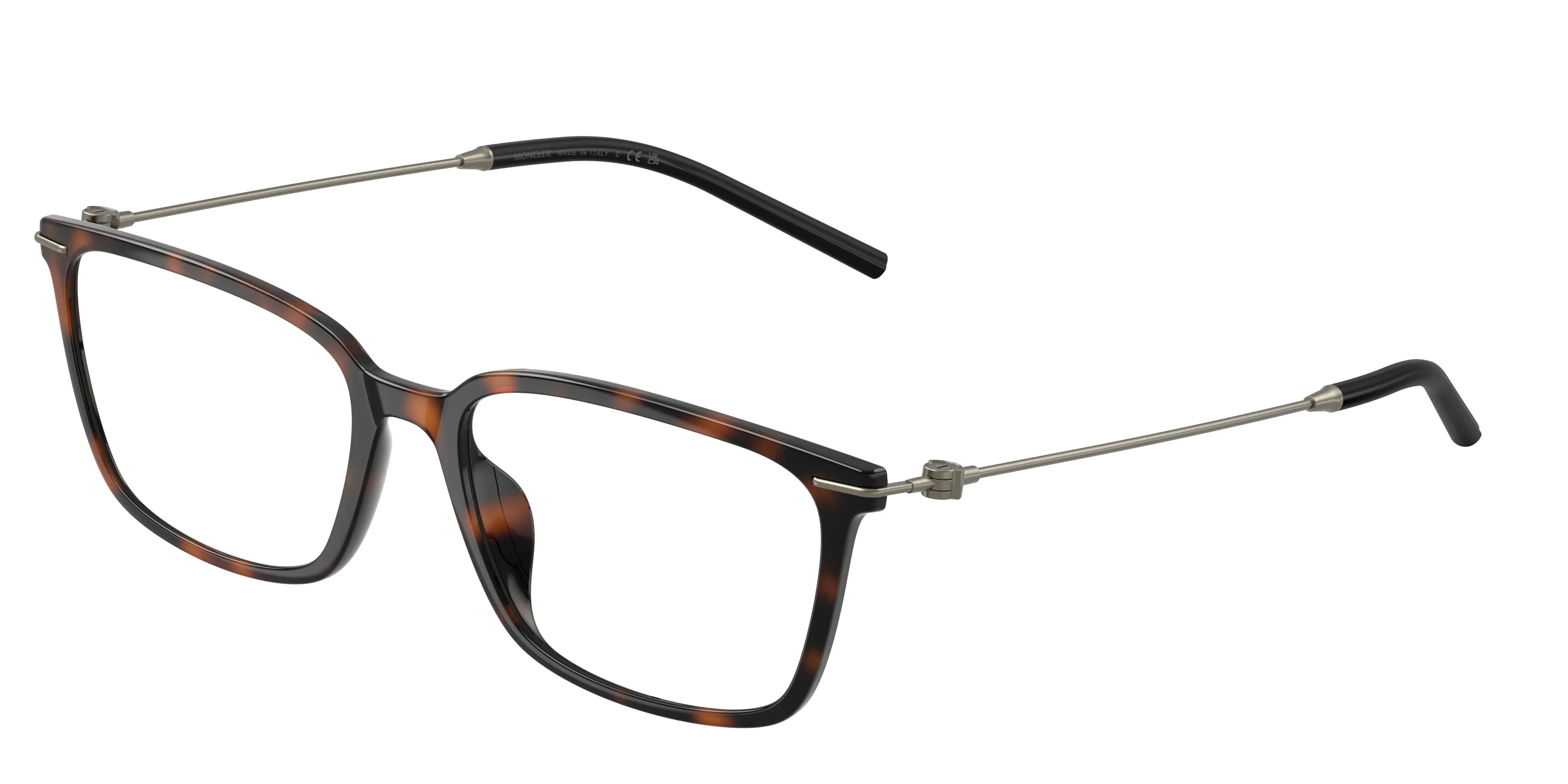 Moncler ME3004D 5014 Montature da vista Iniettato Tartaruga Trasparente Squadrata Normale - immagine 1