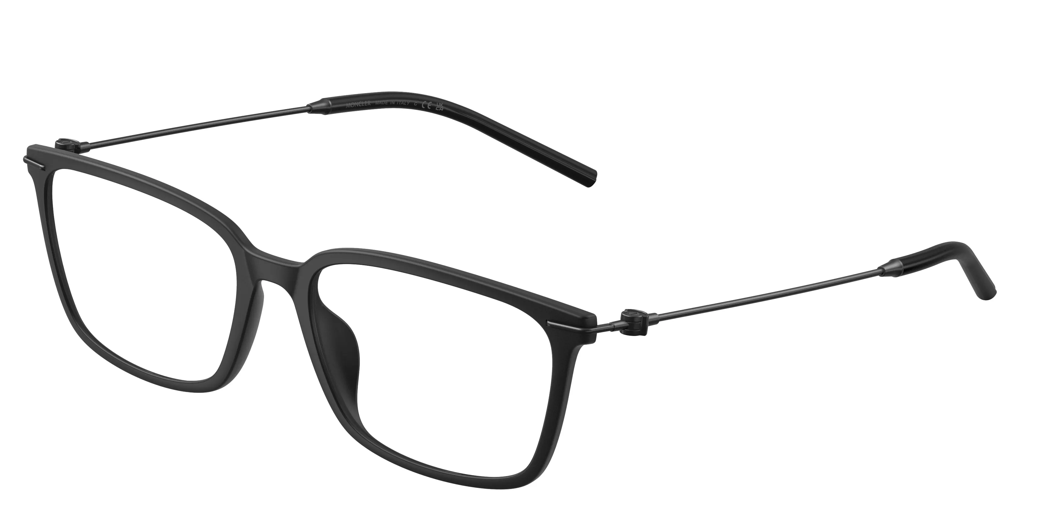 Moncler ME3004D 5013 Montature da vista Iniettato Nero Trasparente Squadrata Normale - immagine 1