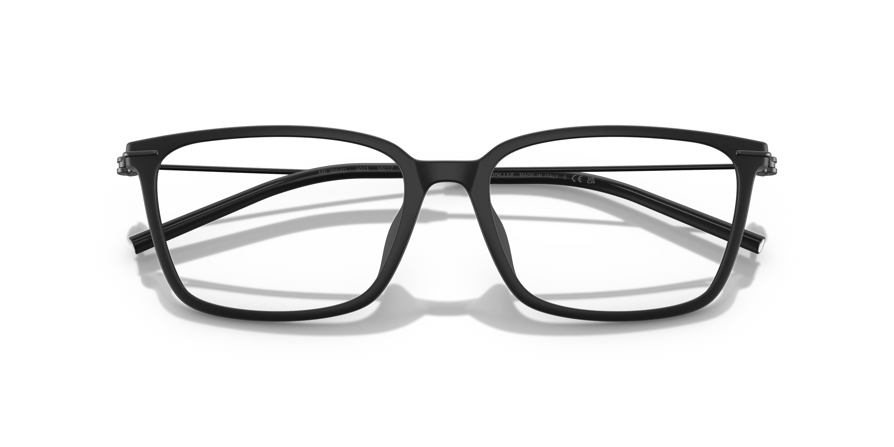 Moncler ME3004D 5013 Montature da vista Iniettato Nero Trasparente Squadrata Normale - immagine 2
