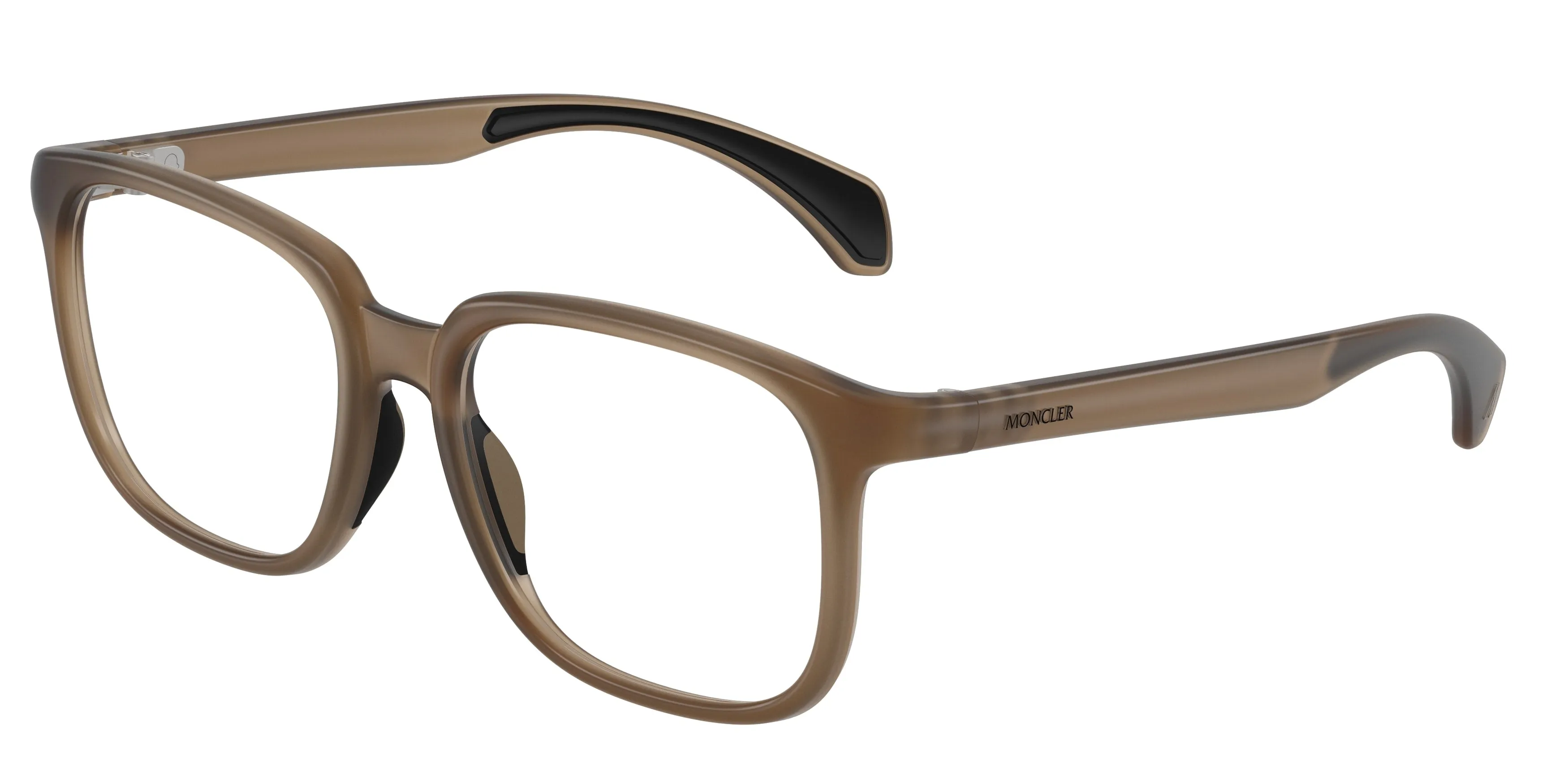 Moncler ME3003 5012 Montature da vista Iniettato Marrone Trasparente Squadrata Normale - immagine 1