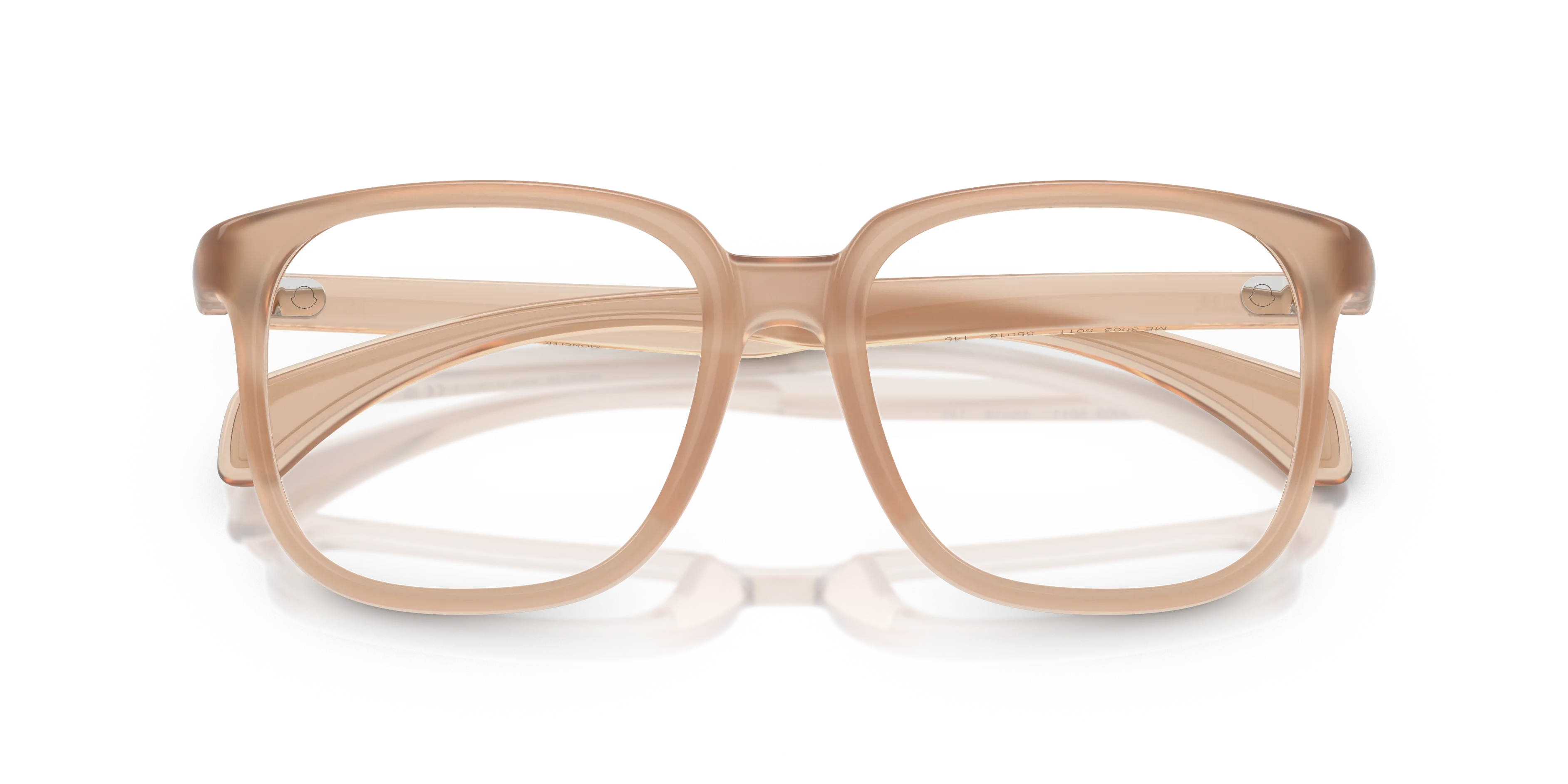 Moncler ME3003 5011 Montature da vista Iniettato Beige Trasparente Squadrata Normale - immagine 2
