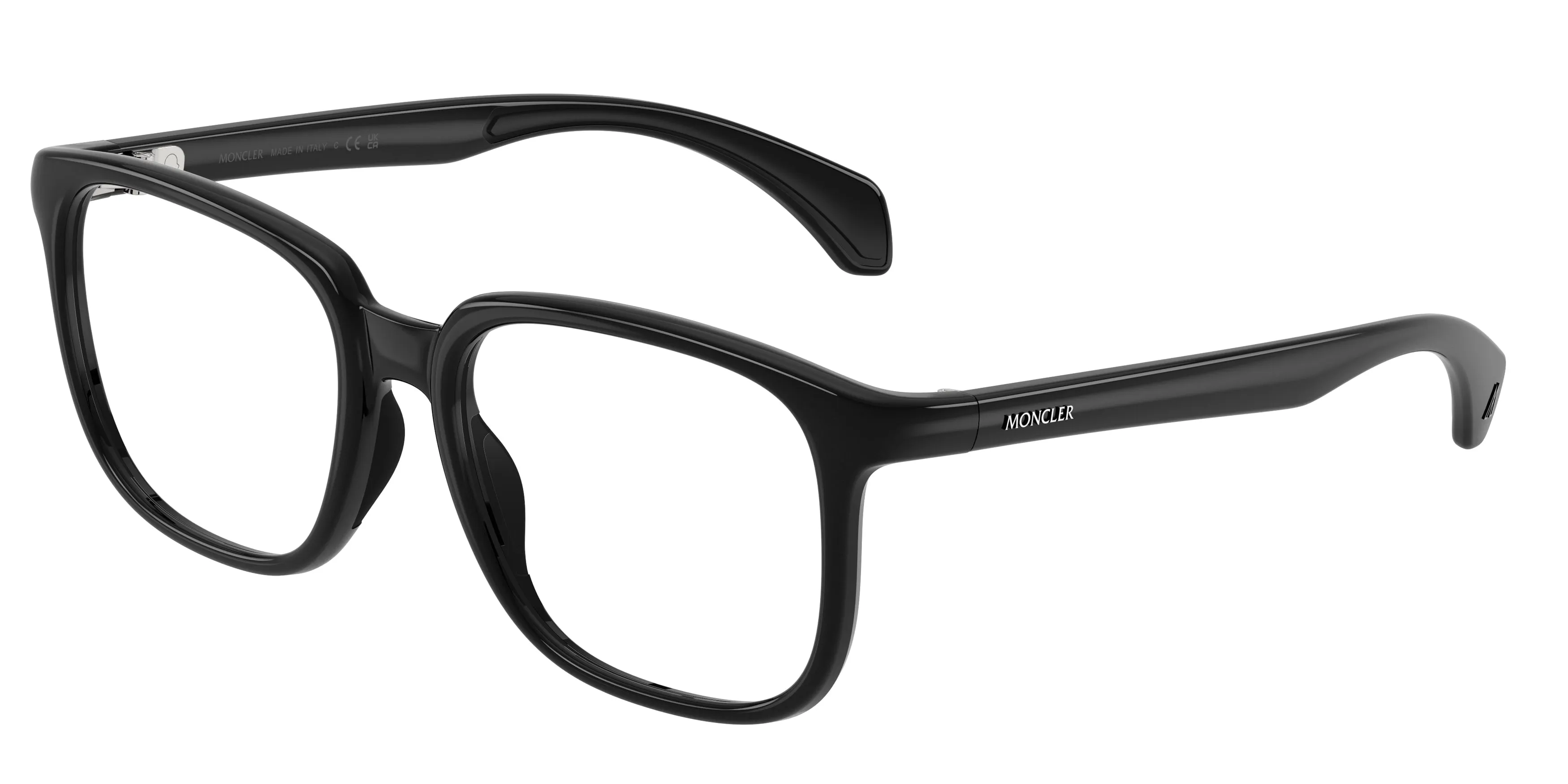 Moncler ME3003 5001 Montature da vista Iniettato Nero Trasparente Squadrata Normale - immagine 1