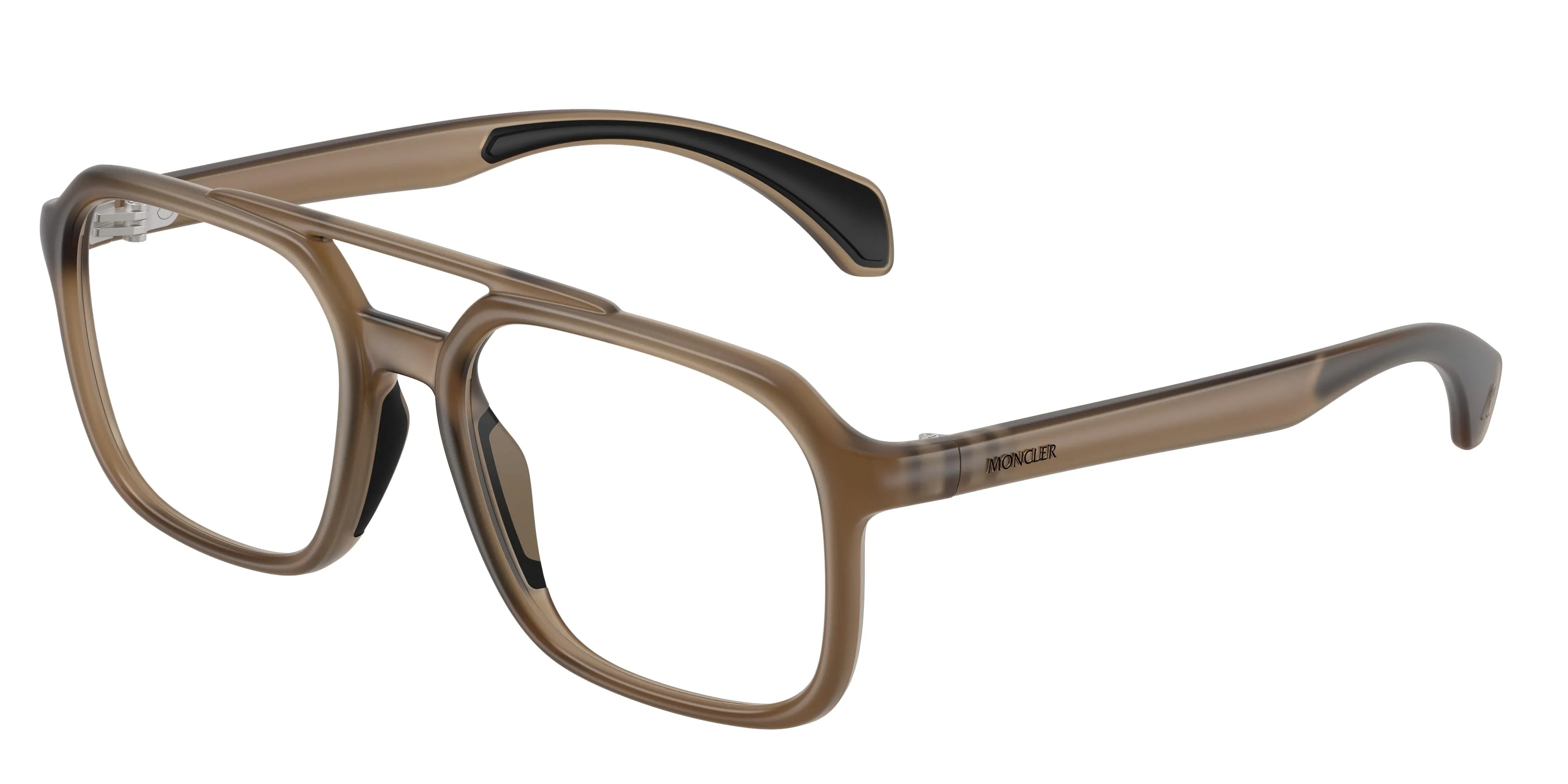 Moncler ME3002 5012 Montature da vista Iniettato Marrone Trasparente Squadrata Normale - immagine 1