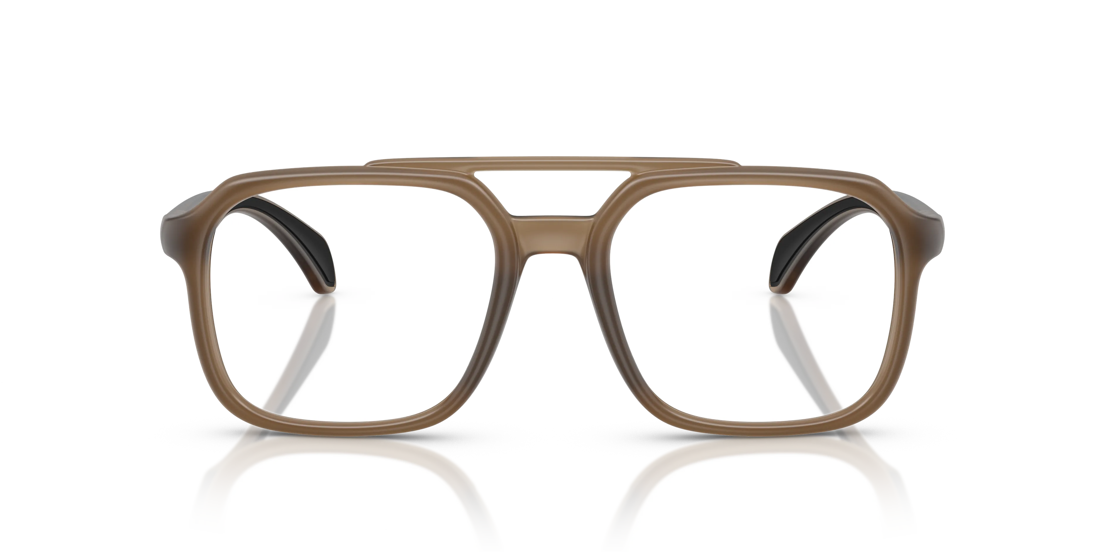 Moncler ME3002 5012 Montature da vista Iniettato Marrone Trasparente Squadrata Normale - immagine 3