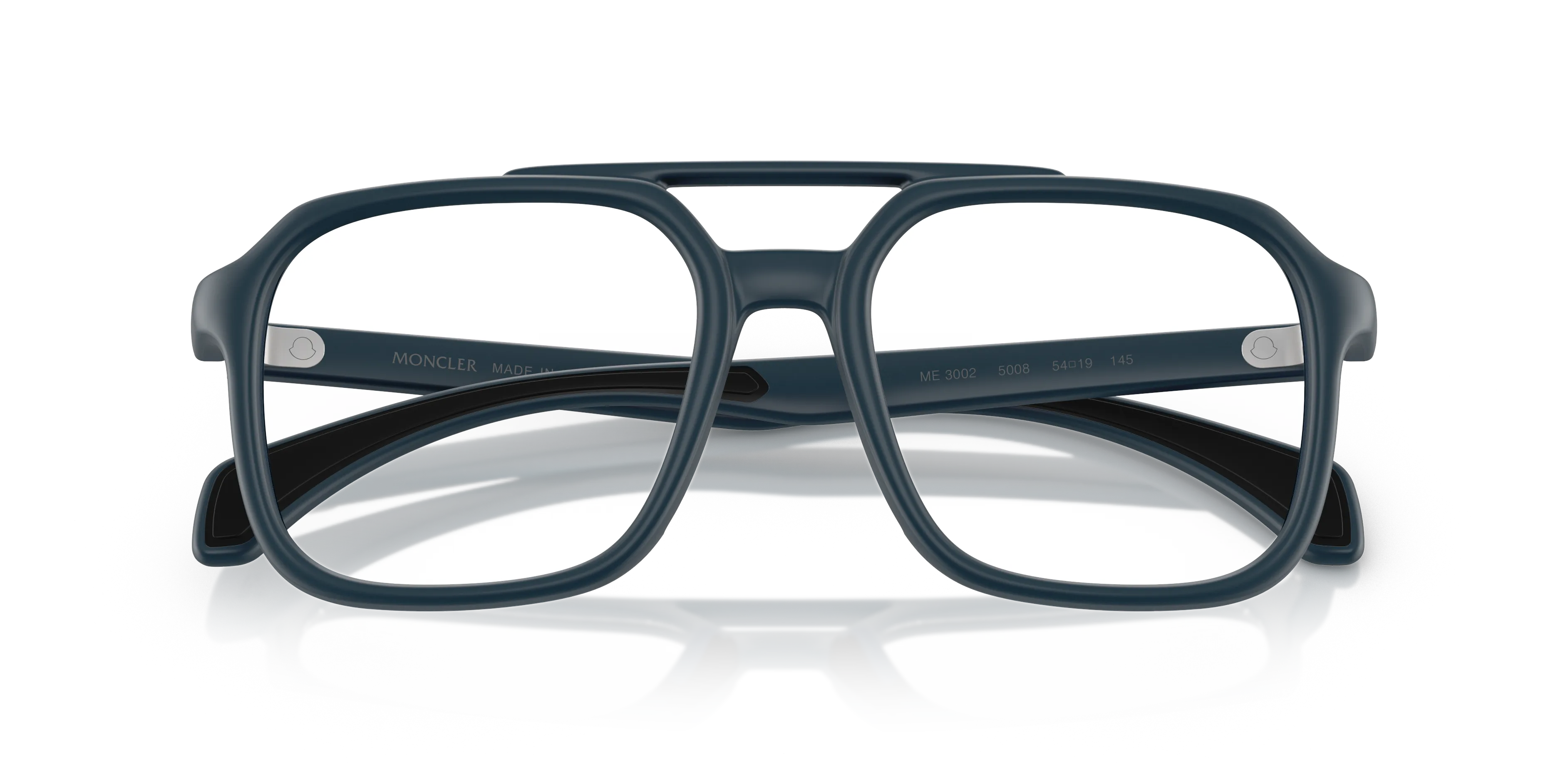Moncler ME3002 5008 Montature da vista Iniettato Blu Trasparente Squadrata Normale - immagine 2