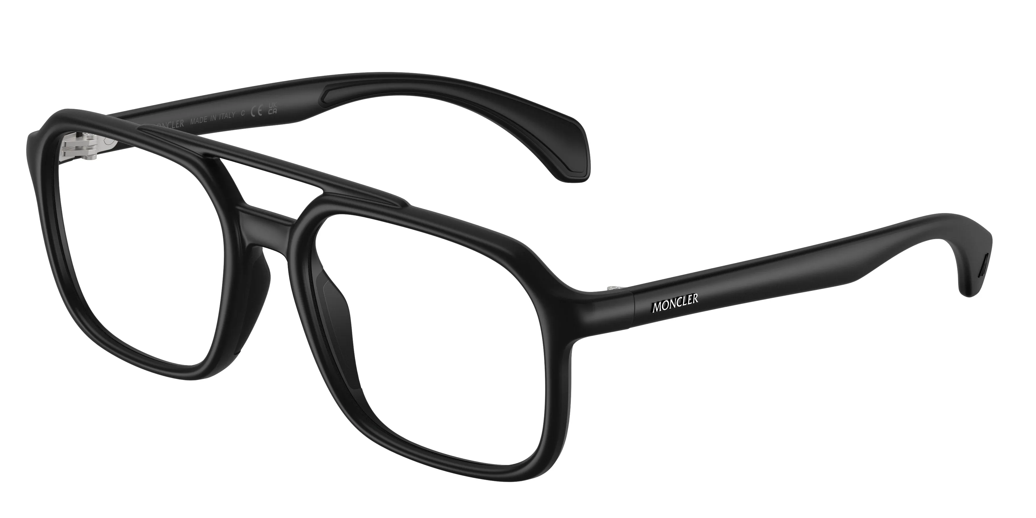 Moncler ME3002 5006 Montature da vista Iniettato Nero Trasparente Squadrata Normale - immagine 1