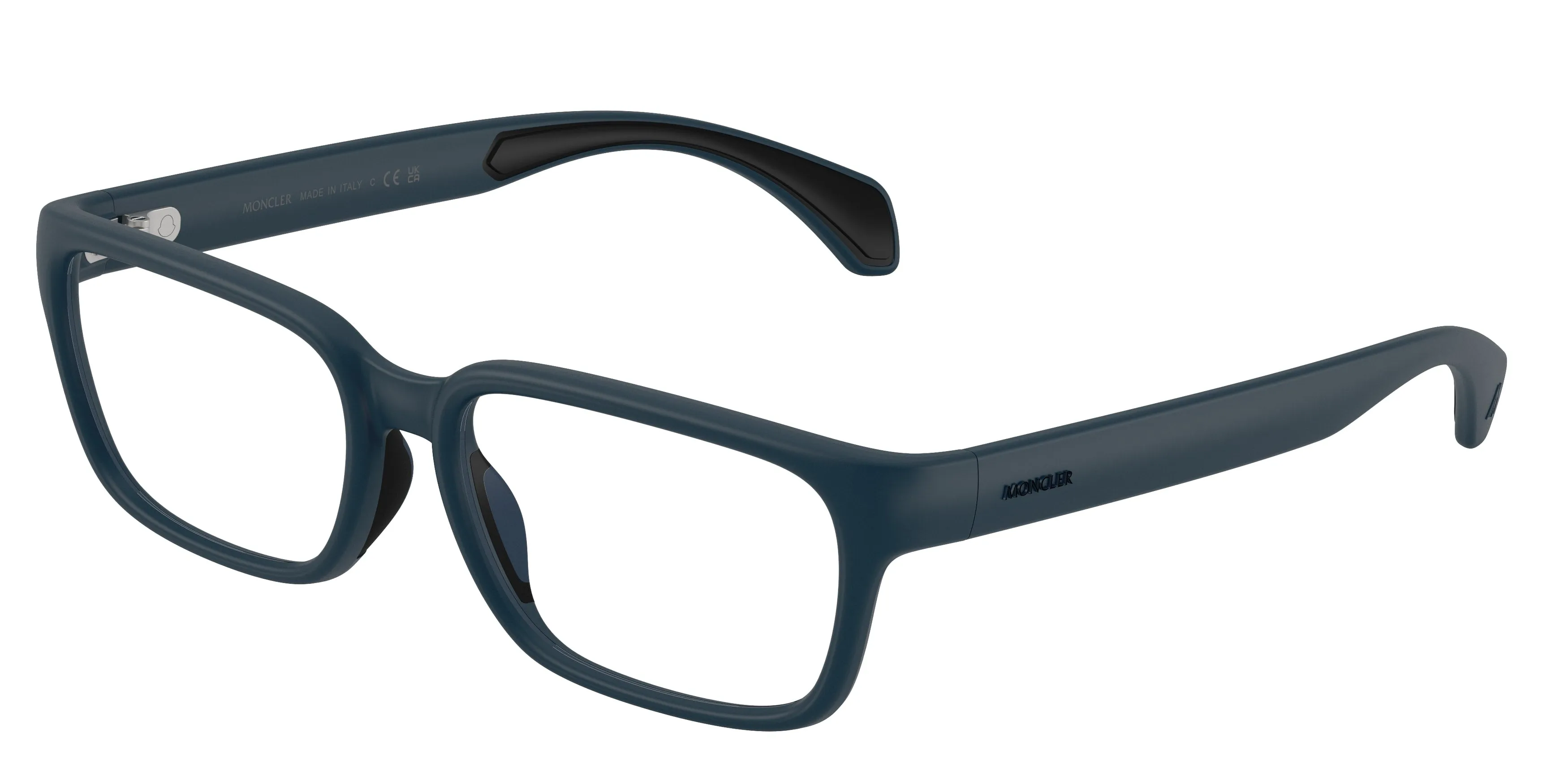 Moncler ME3001 5008 Montature da vista Iniettato Blu Trasparente Squadrata Normale - immagine 1