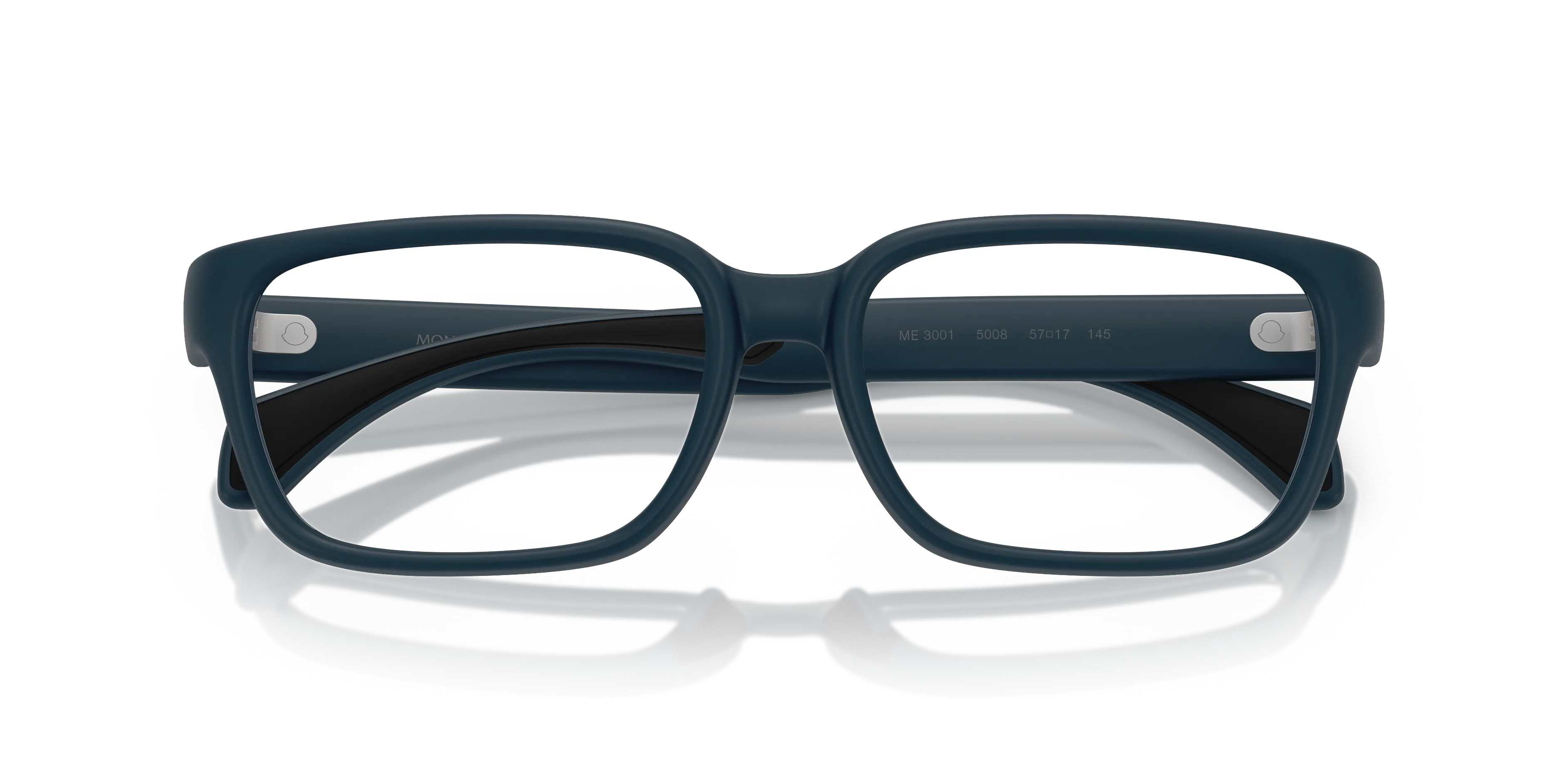 Moncler ME3001 5008 Montature da vista Iniettato Blu Trasparente Squadrata Normale - immagine 2