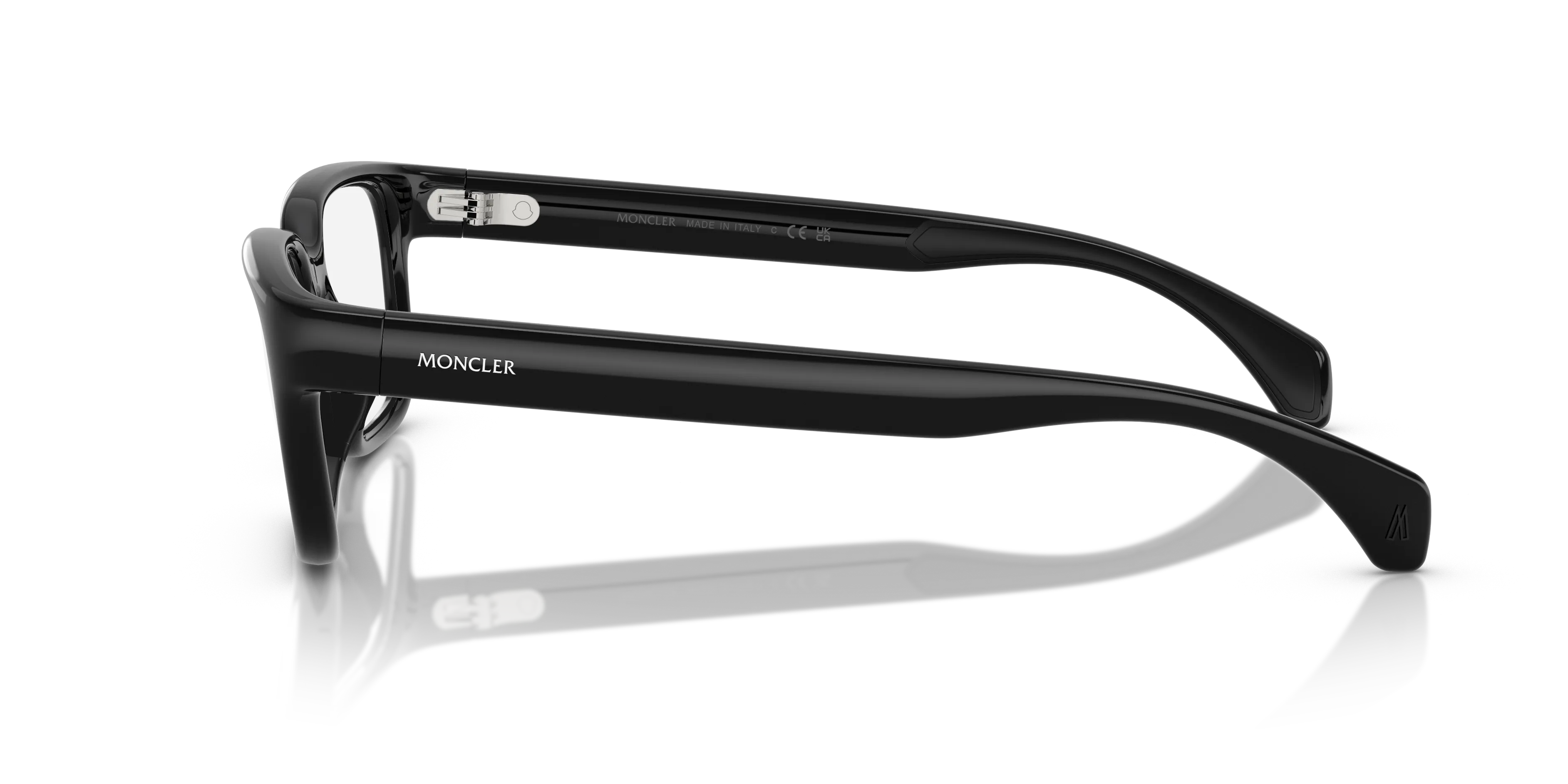 Moncler ME3001 5001 Montature da vista Iniettato Nero Trasparente Squadrata Normale - immagine 4
