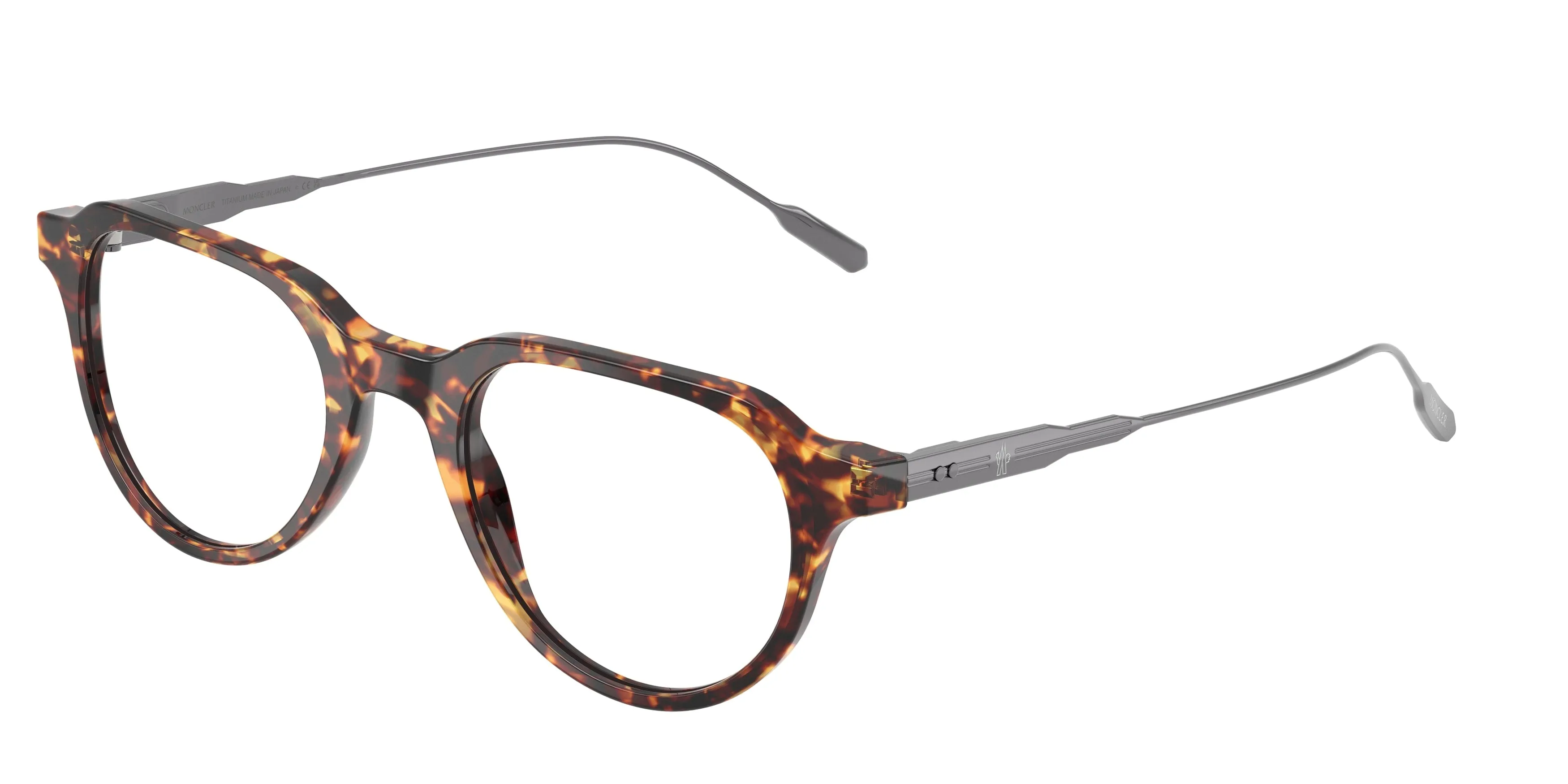Moncler ME2031 3038 Montature da vista Acetato Tartaruga Trasparente Rotonda Normale - immagine 1