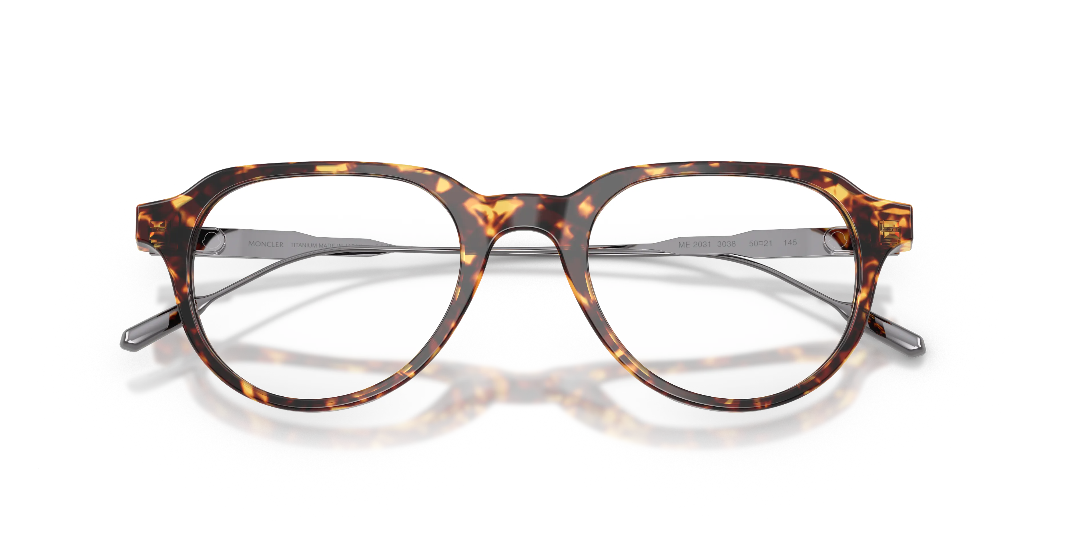 Moncler ME2031 3038 Montature da vista Acetato Tartaruga Trasparente Rotonda Normale - immagine 2