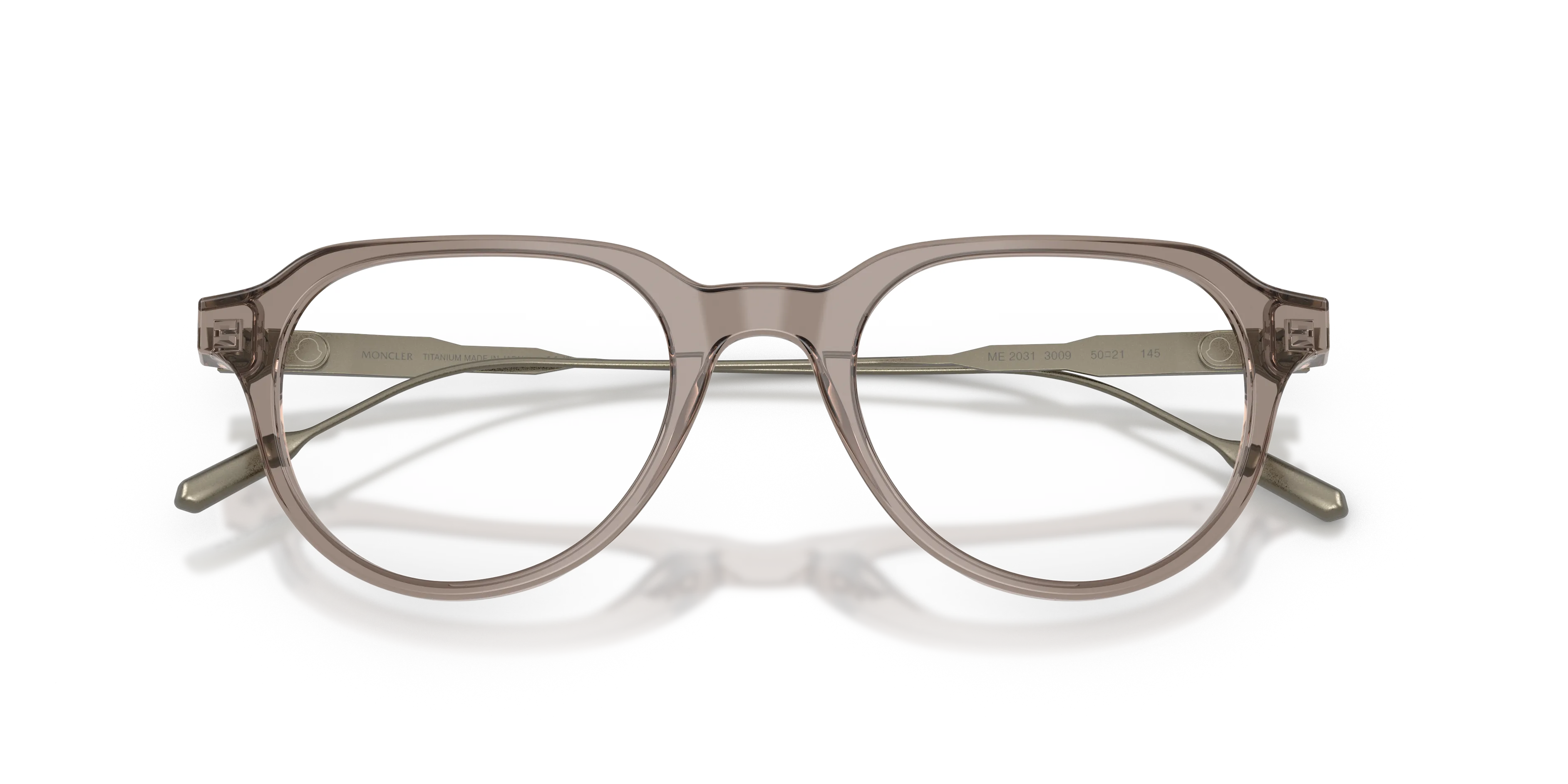Moncler ME2031 3009 Montature da vista Acetato Grigio Trasparente Rotonda Normale - immagine 2