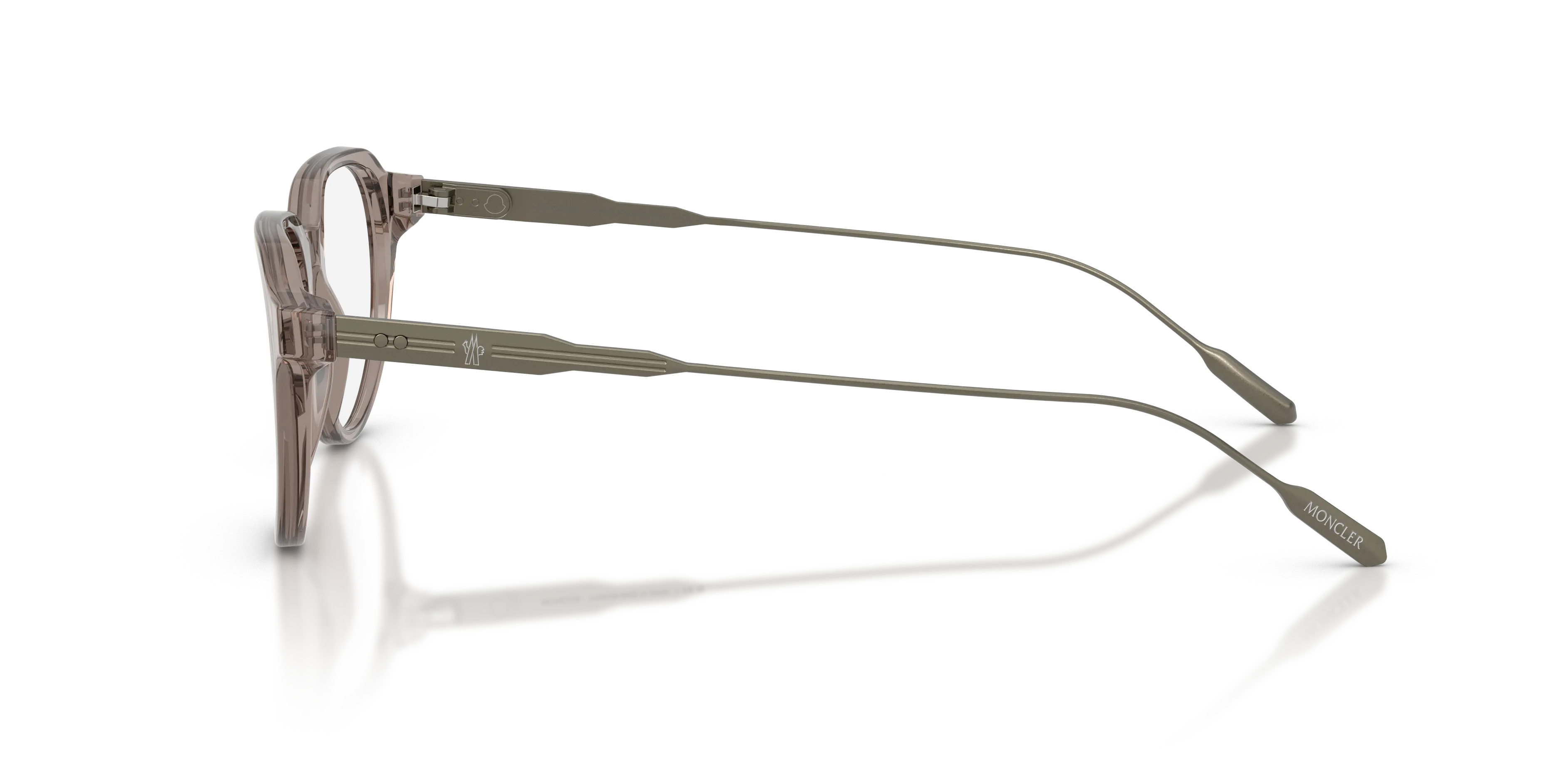 Moncler ME2031 3009 Montature da vista Acetato Grigio Trasparente Rotonda Normale - immagine 4