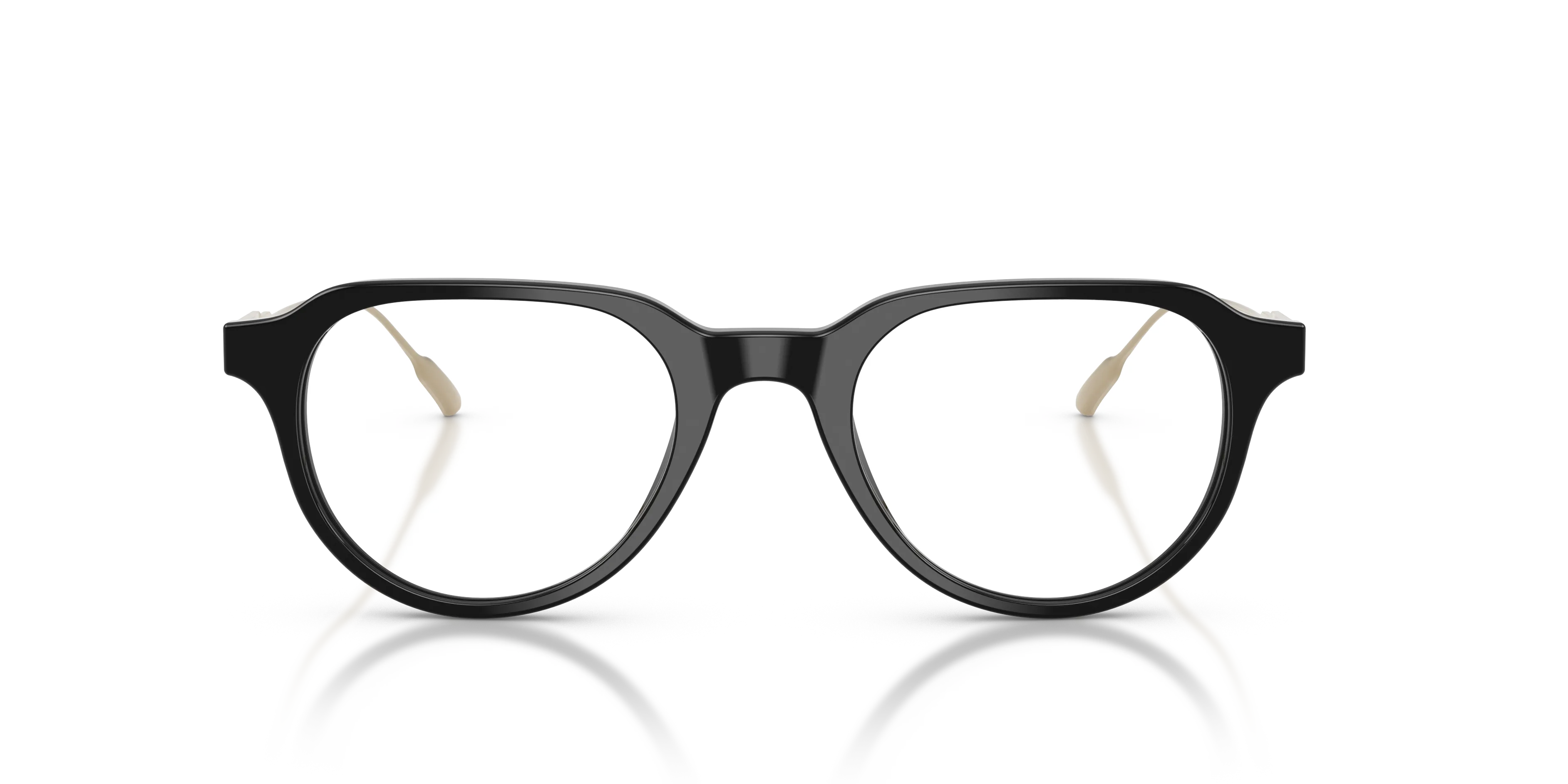 Moncler ME2031 3001 Montature da vista Acetato Nero Trasparente Rotonda Normale - immagine 3