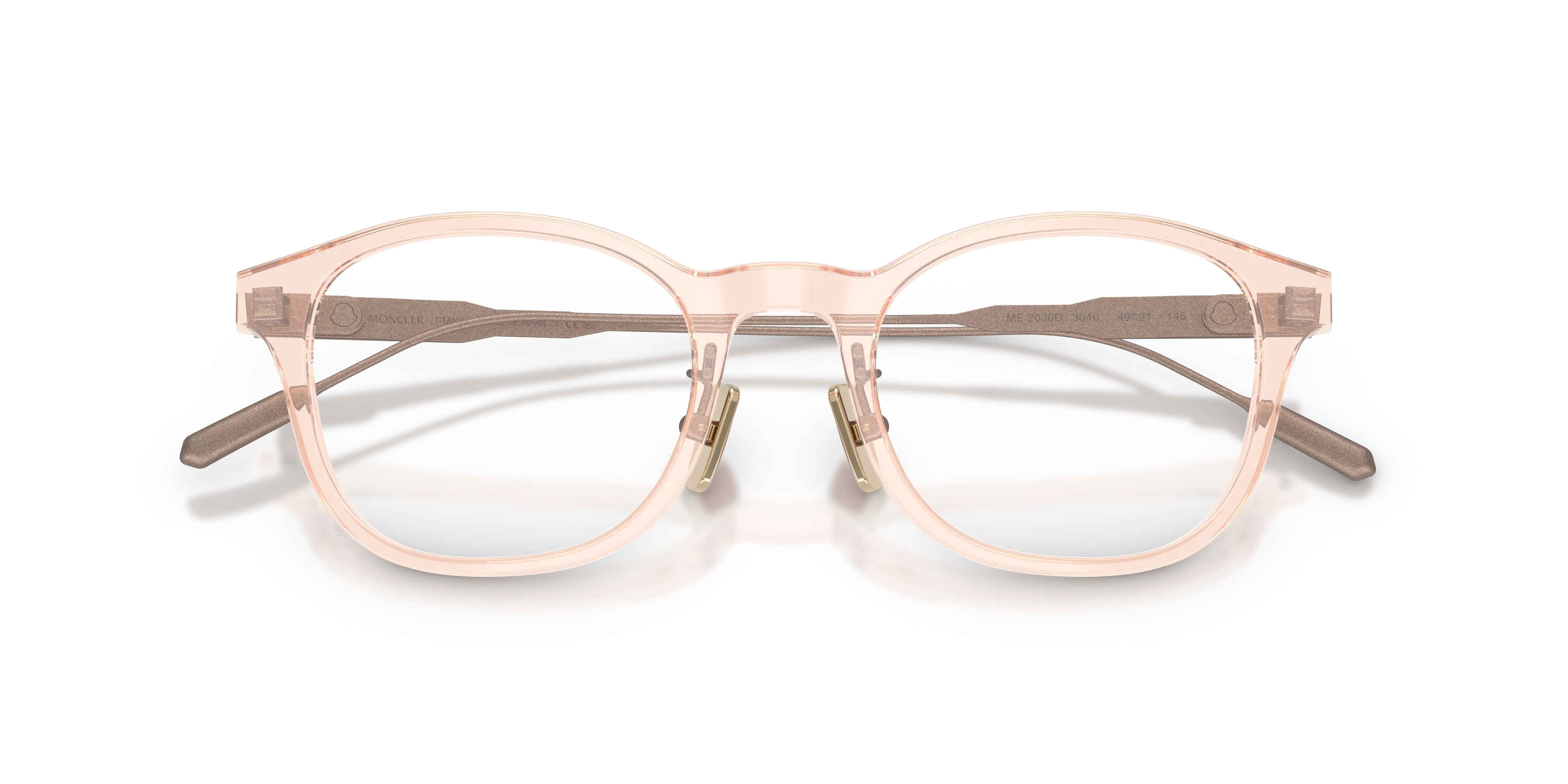Moncler ME2030D 3040 Montature da vista Acetato Rosa Trasparente Pantos Normale - immagine 2