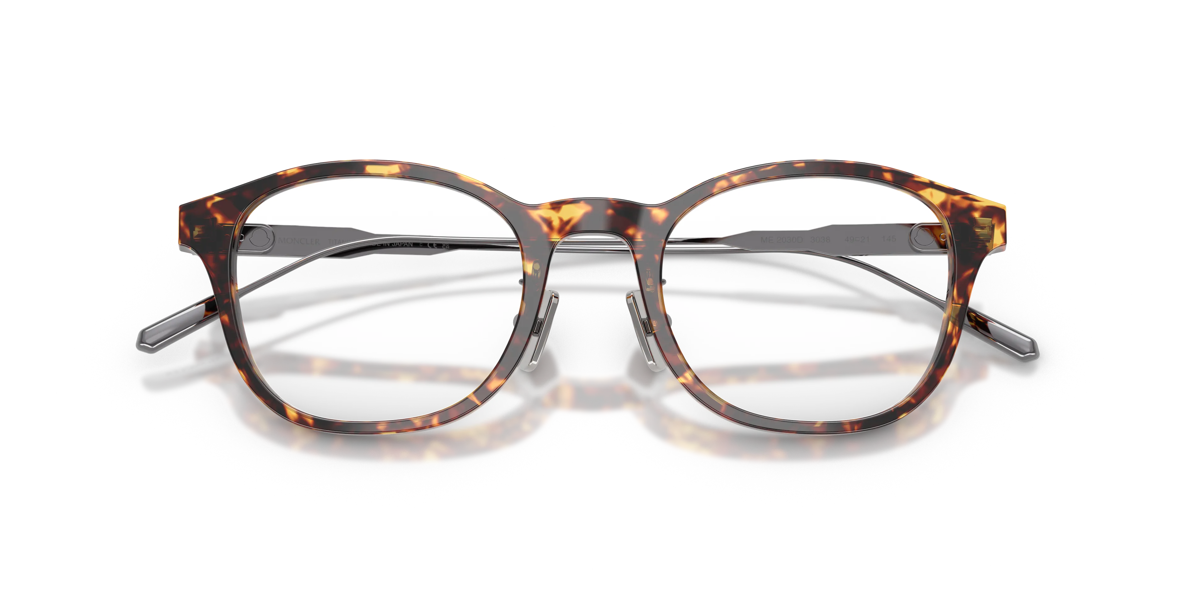 Moncler ME2030D 3038 Montature da vista Acetato Tartaruga Trasparente Pantos Normale - immagine 2