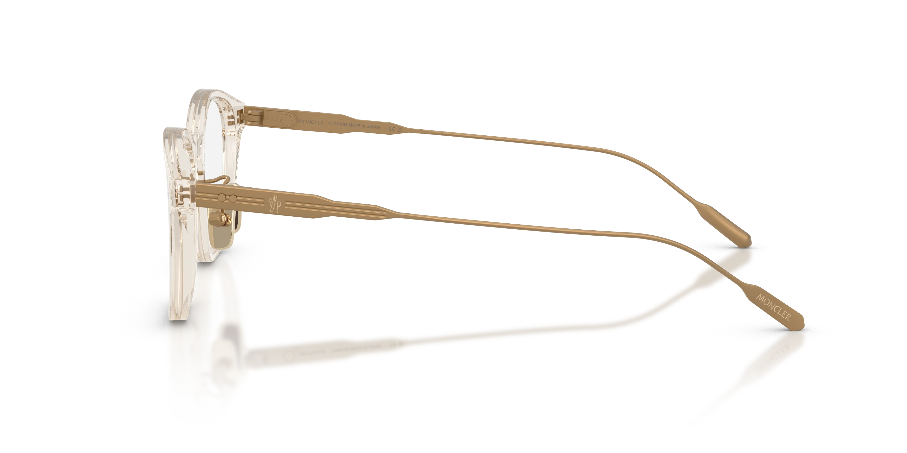 Moncler ME2030D 3003 Montature da vista Acetato Bianco Trasparente Pantos Normale - immagine 4