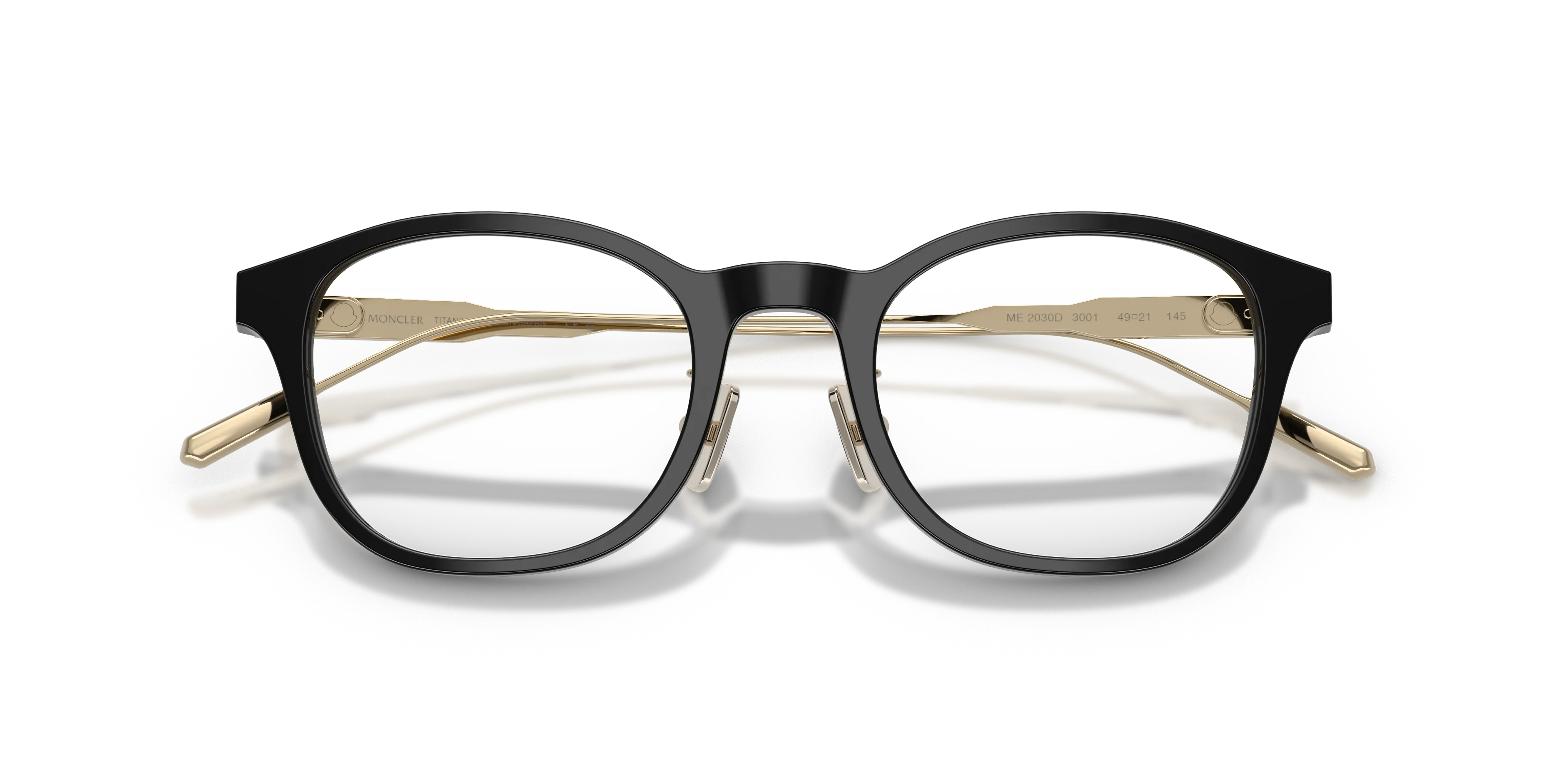 Moncler ME2030D 3001 Montature da vista Acetato Nero Trasparente Pantos Normale - immagine 2