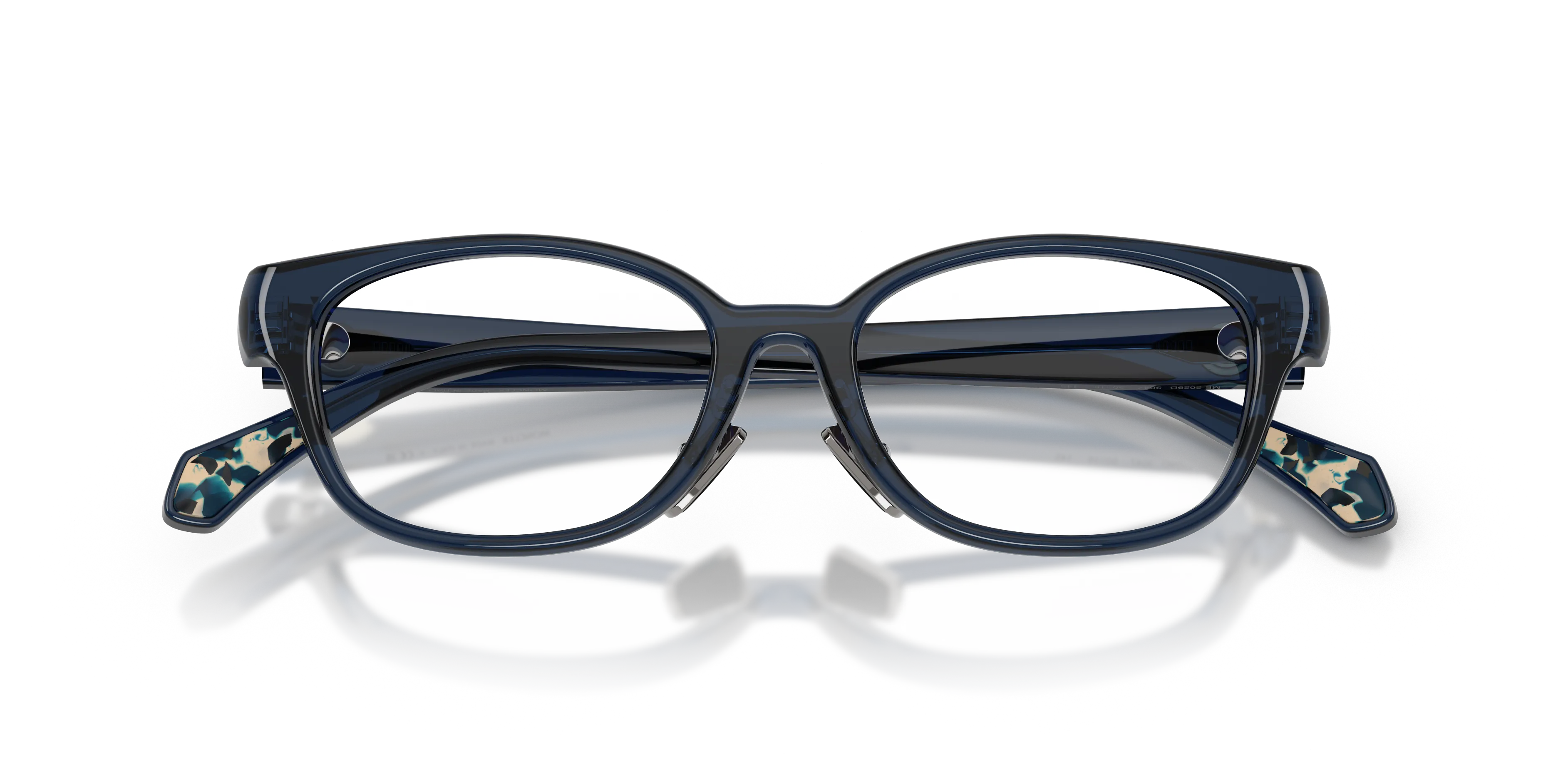 Moncler ME2029D 3047 Montature da vista Acetato Blu Trasparente Rotonda Normale - immagine 2