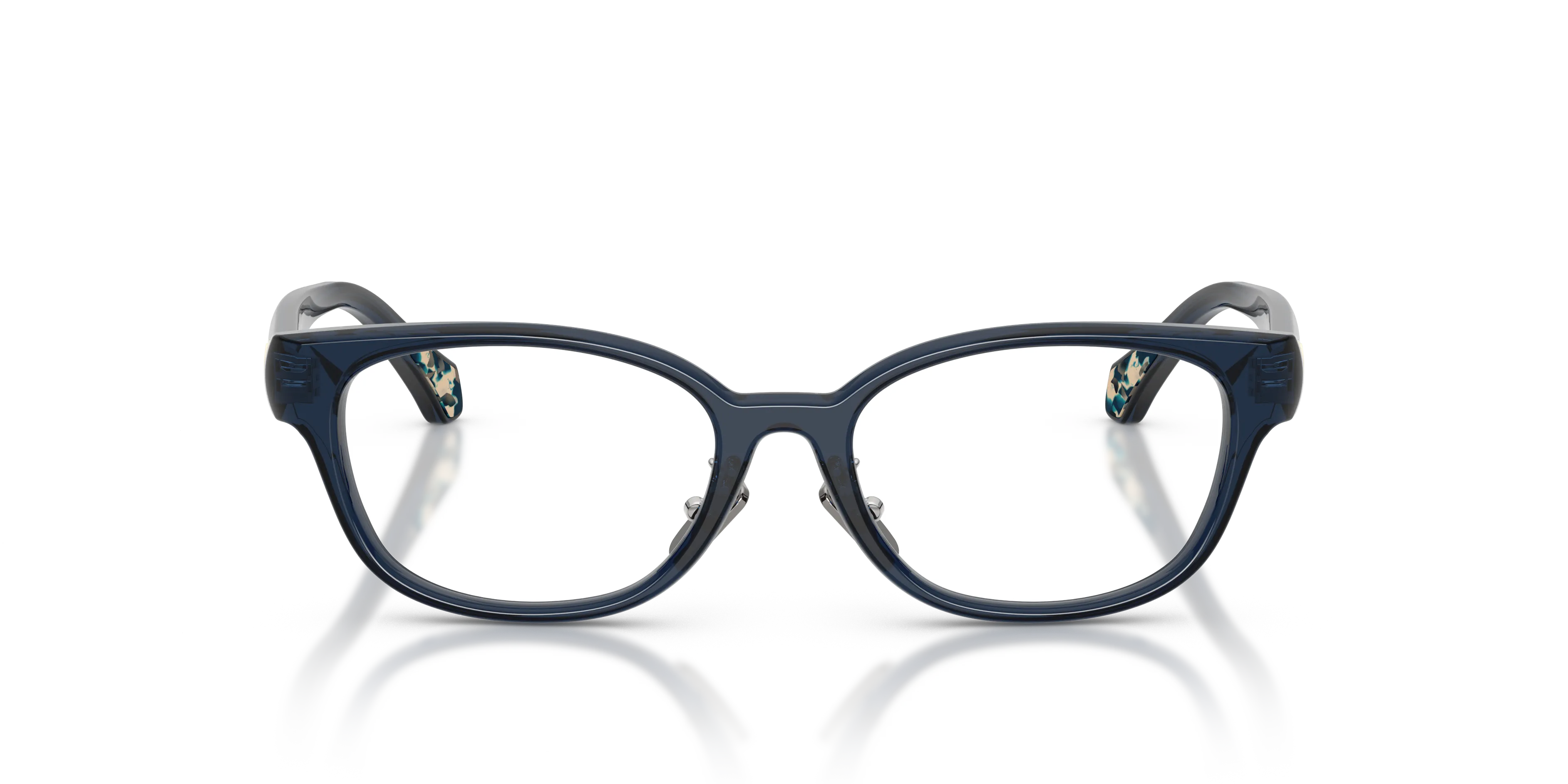 Moncler ME2029D 3047 Montature da vista Acetato Blu Trasparente Rotonda Normale - immagine 3
