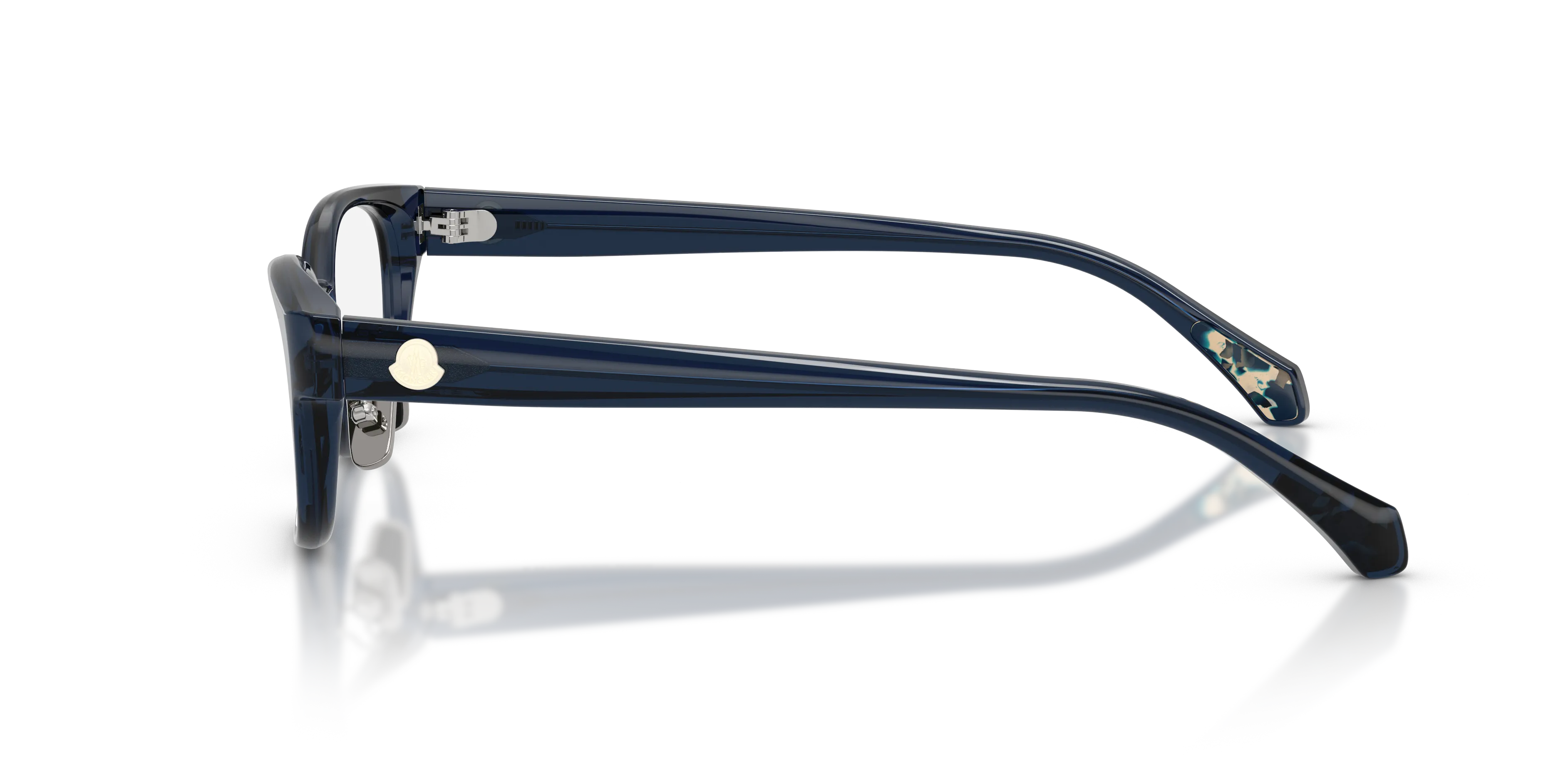 Moncler ME2029D 3047 Montature da vista Acetato Blu Trasparente Rotonda Normale - immagine 4