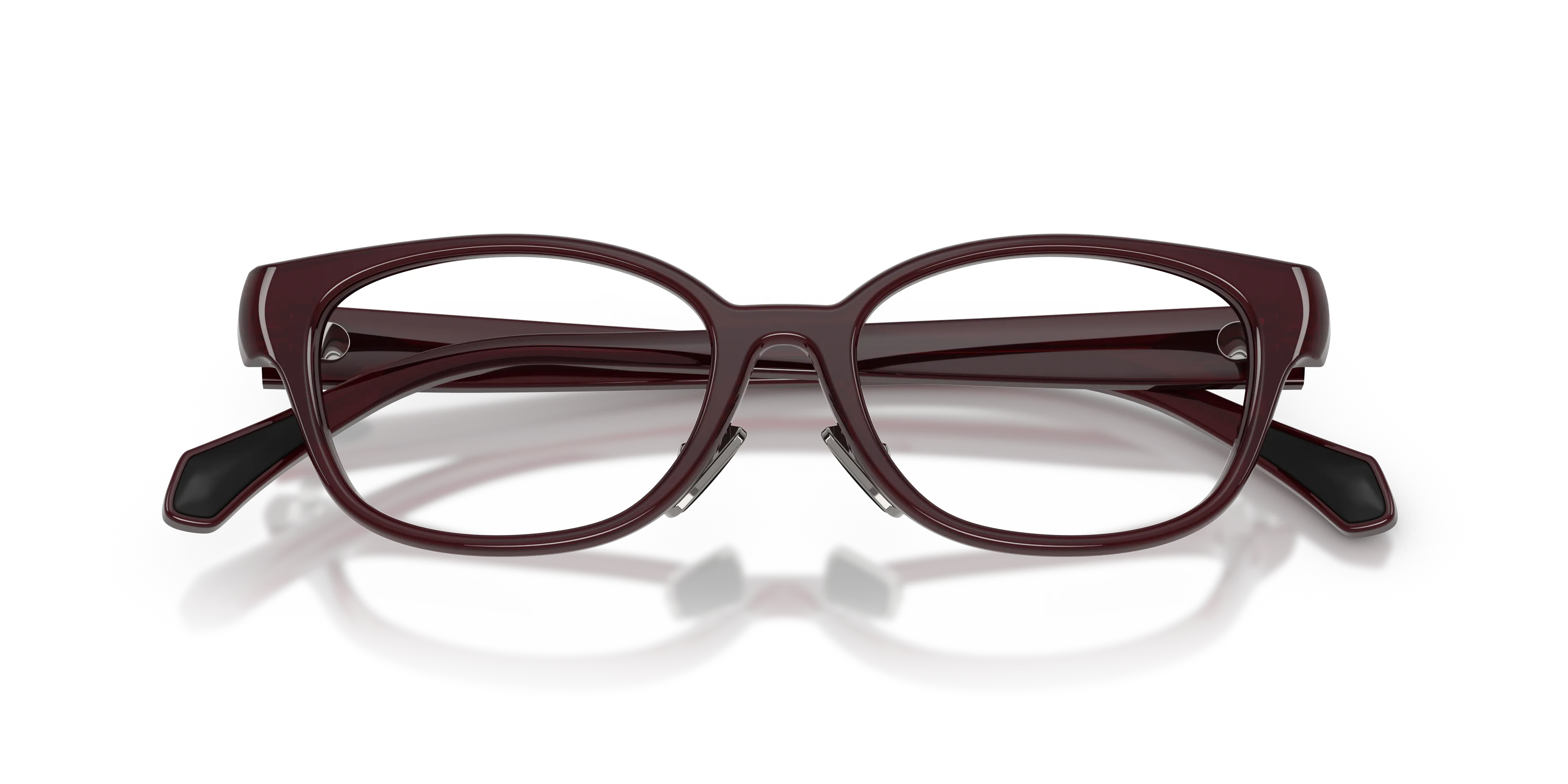 Moncler ME2029D 3044 Montature da vista Acetato Rosso Trasparente Rotonda Normale - immagine 2