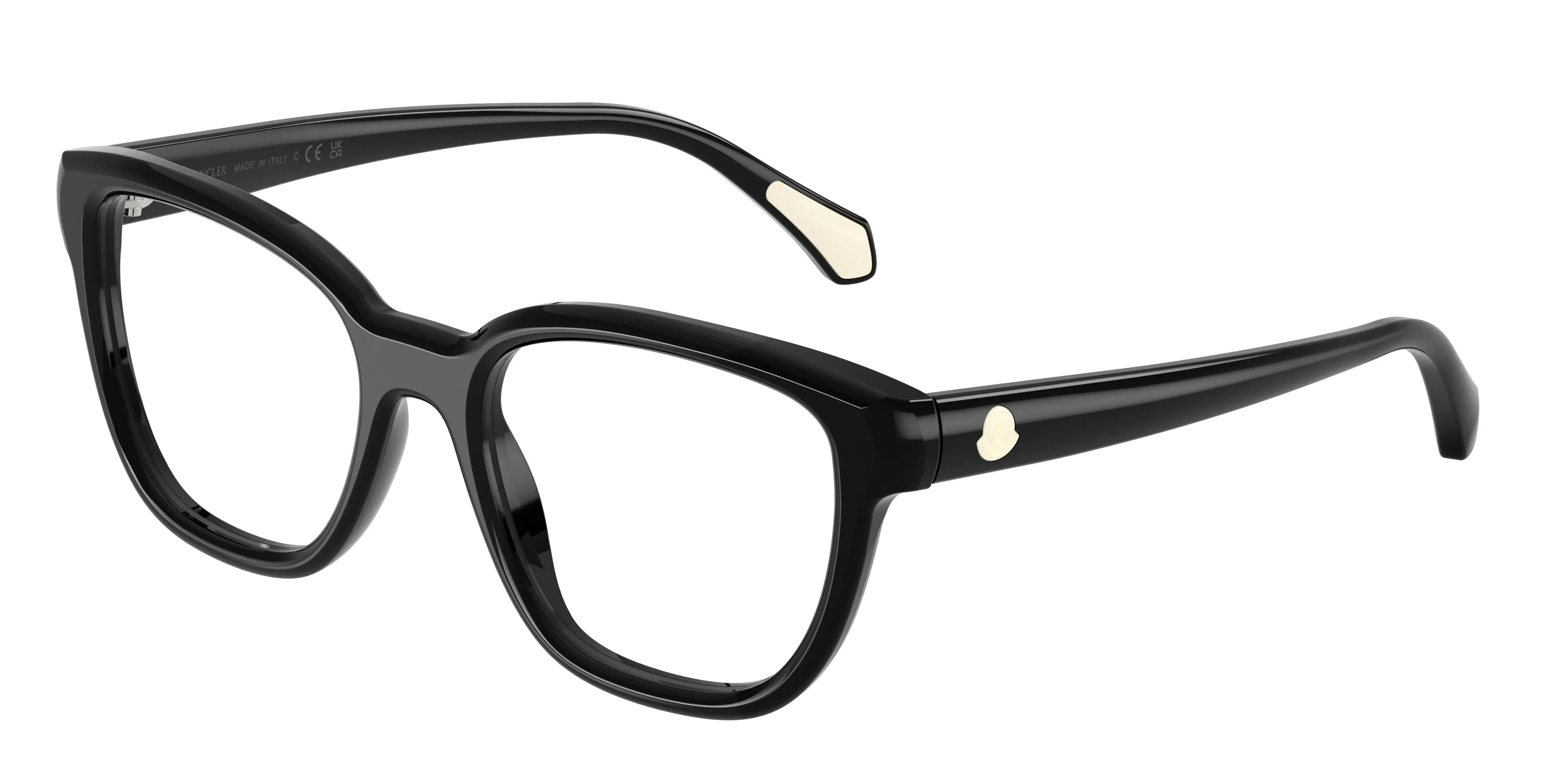 Moncler ME2028 3001 Montature da vista Acetato Nero Trasparente Pillow Normale - immagine 1