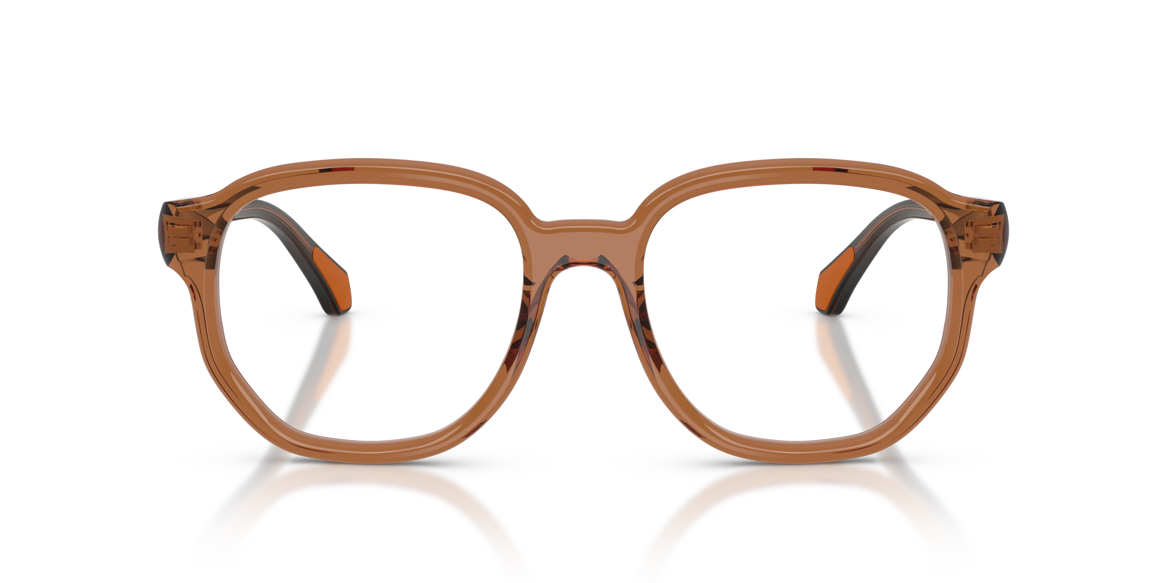 Moncler ME2027 3017 Montature da vista Acetato Marrone Trasparente Pillow Normale - immagine 3