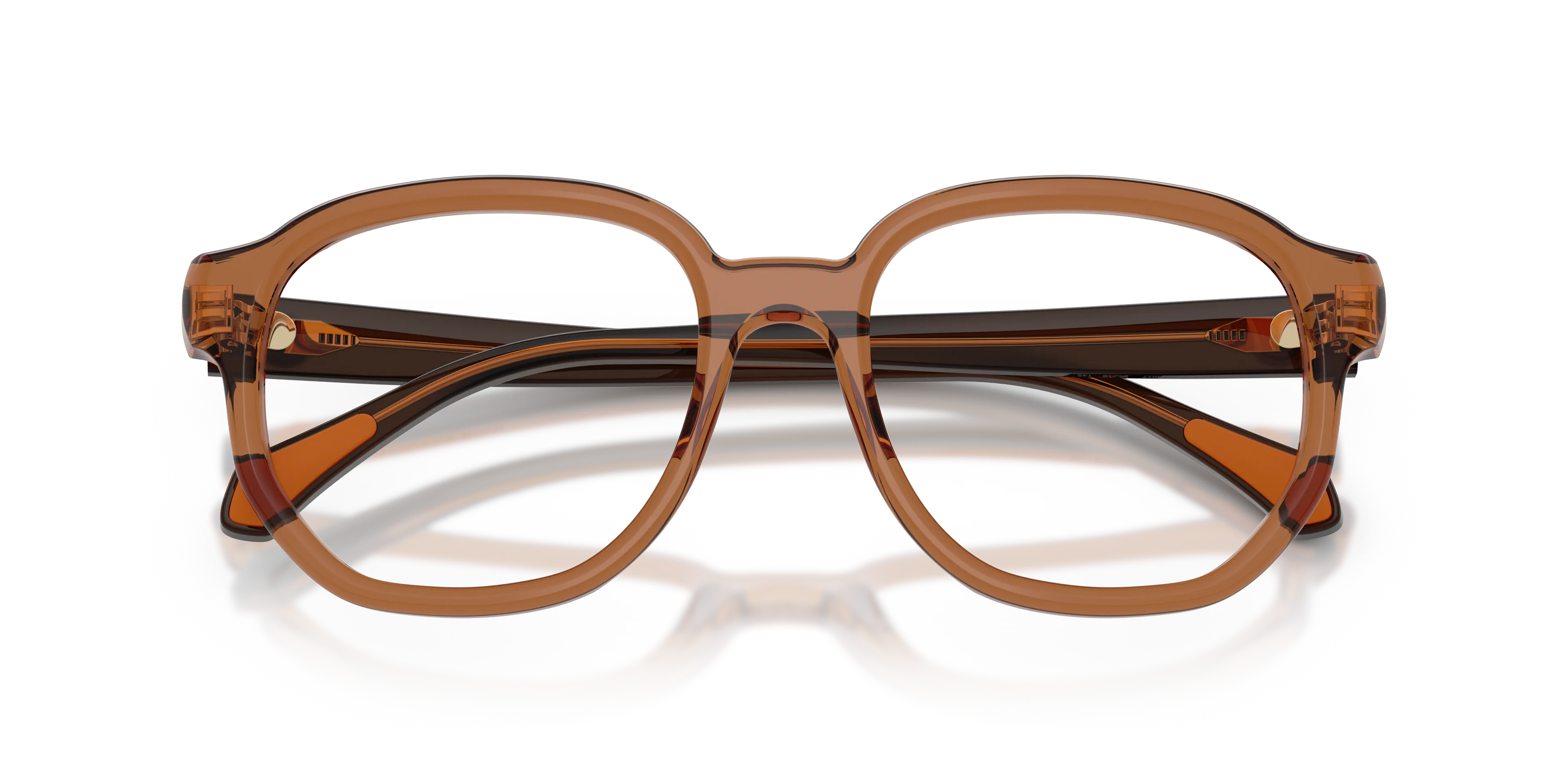 Moncler ME2027 3017 Montature da vista Acetato Marrone Trasparente Pillow Normale - immagine 2
