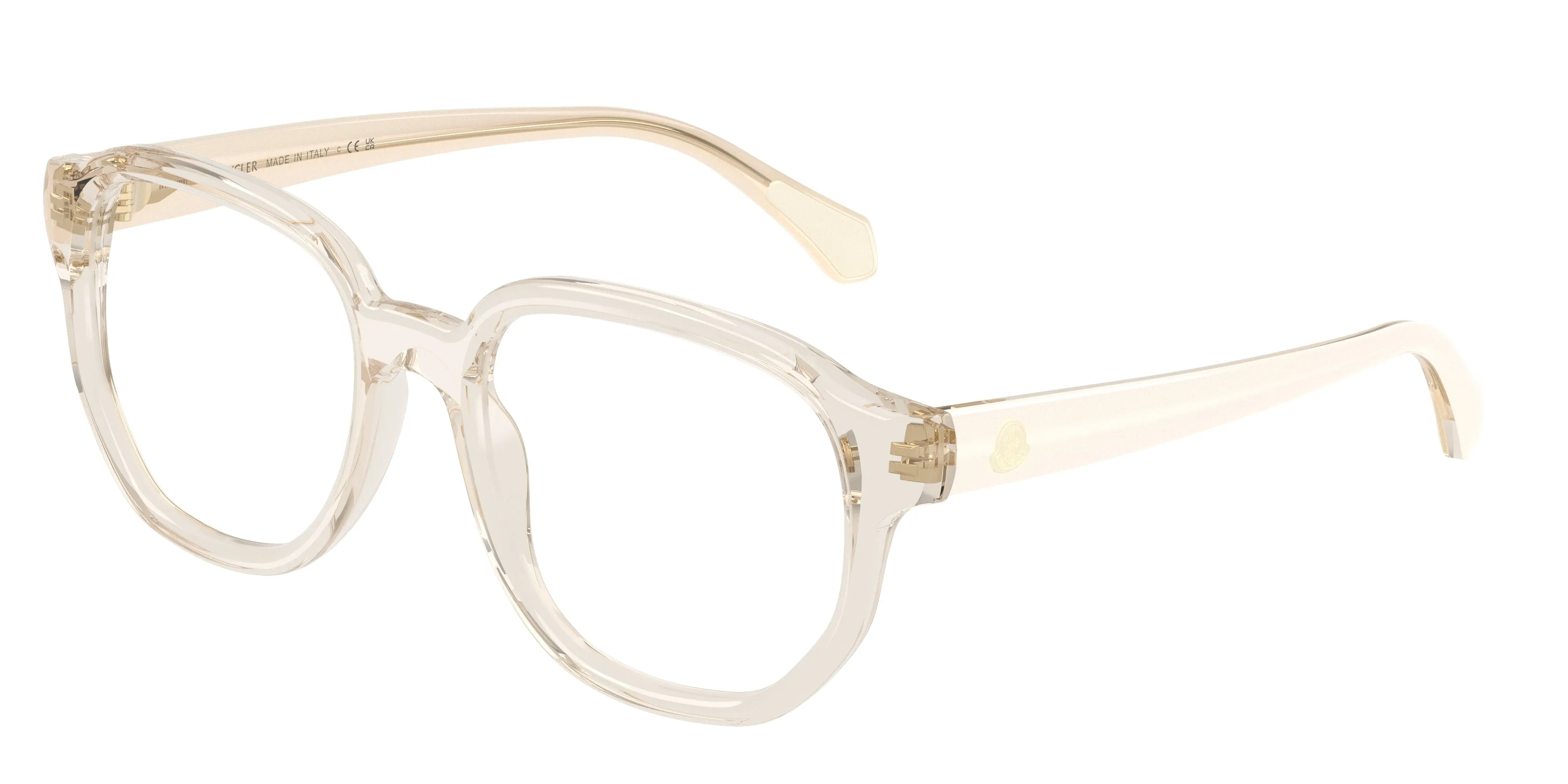 Moncler ME2027 3003 Montature da vista Acetato Bianco Trasparente Pillow Normale - immagine 1