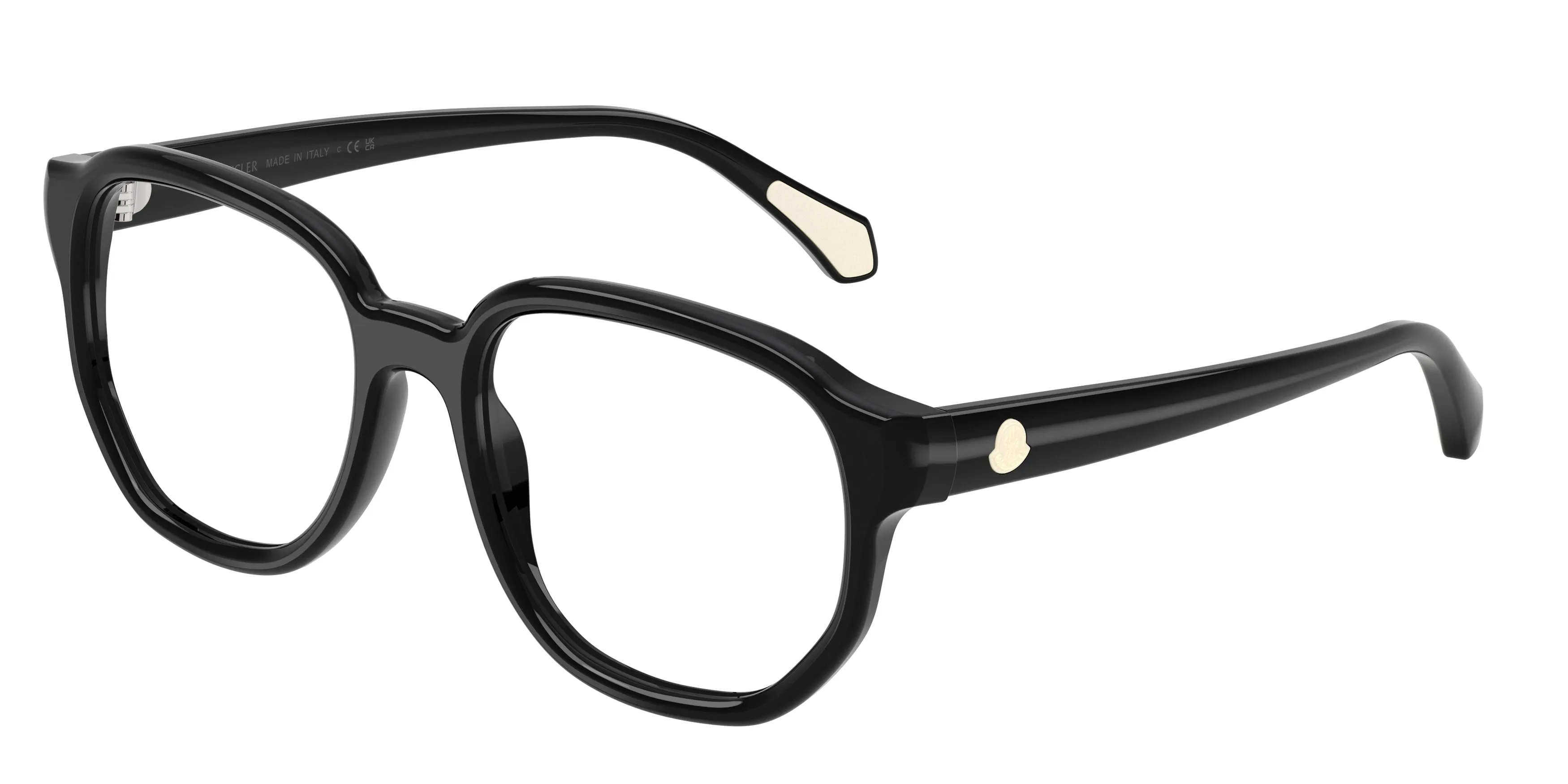 Moncler ME2027 3001 Montature da vista Acetato Nero Trasparente Pillow Normale - immagine 1