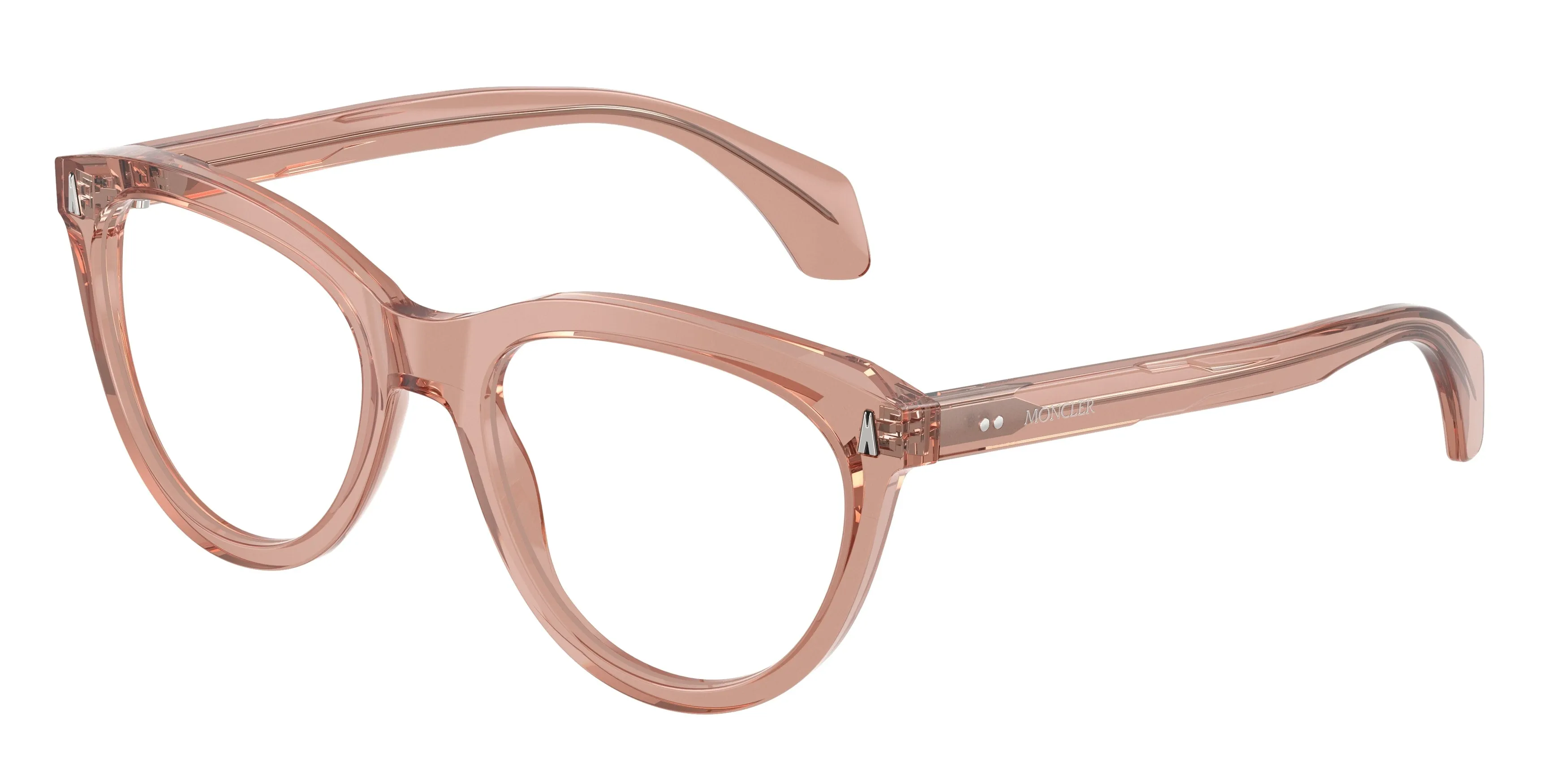 Moncler ME2026 3008 Montature da vista Acetato Rosa Trasparente Rotonda Normale - immagine 1